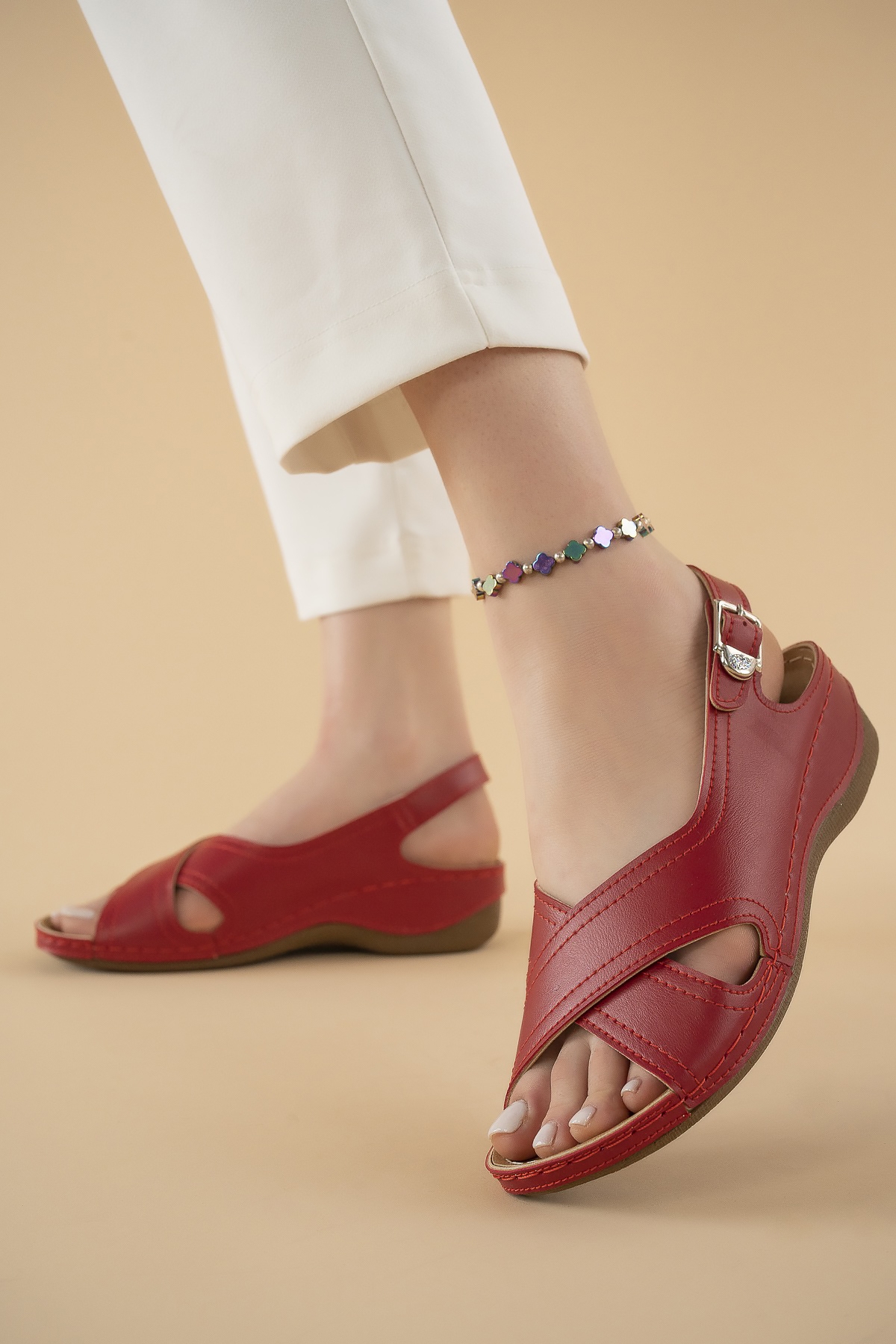 Belize Anatomik Ortopedik Günlük Kadın Sandalet - Görsel 2