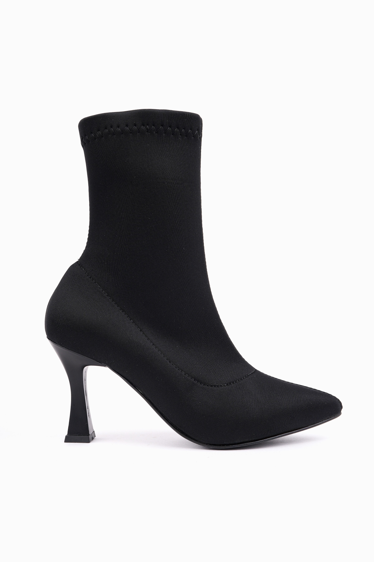 GLASYA Sivri Burun İnce Topuklu Kadın Streç Bot - Görsel 4
