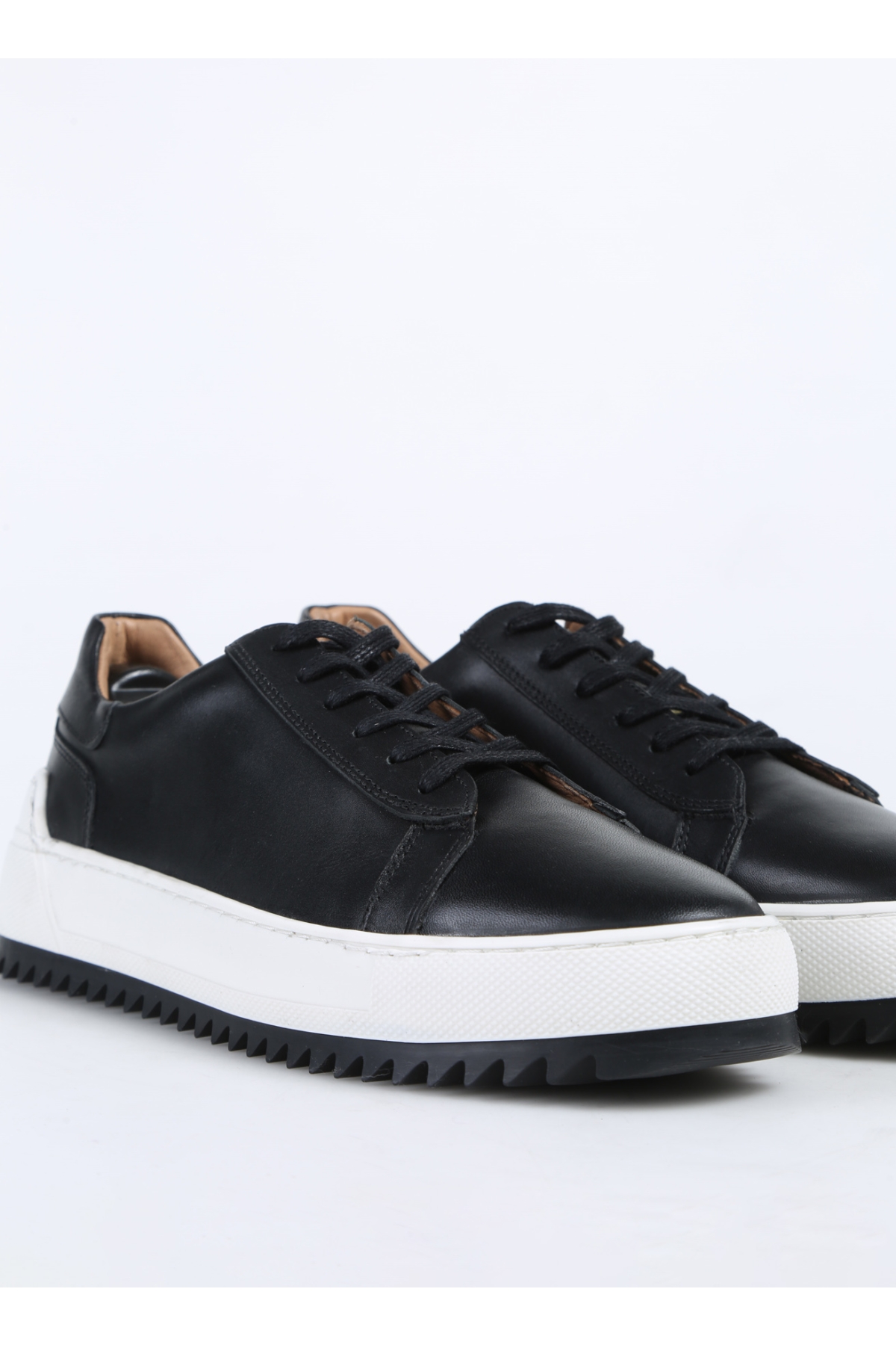 Siyah Erkek Deri Sneaker GIBSON - Görsel 3