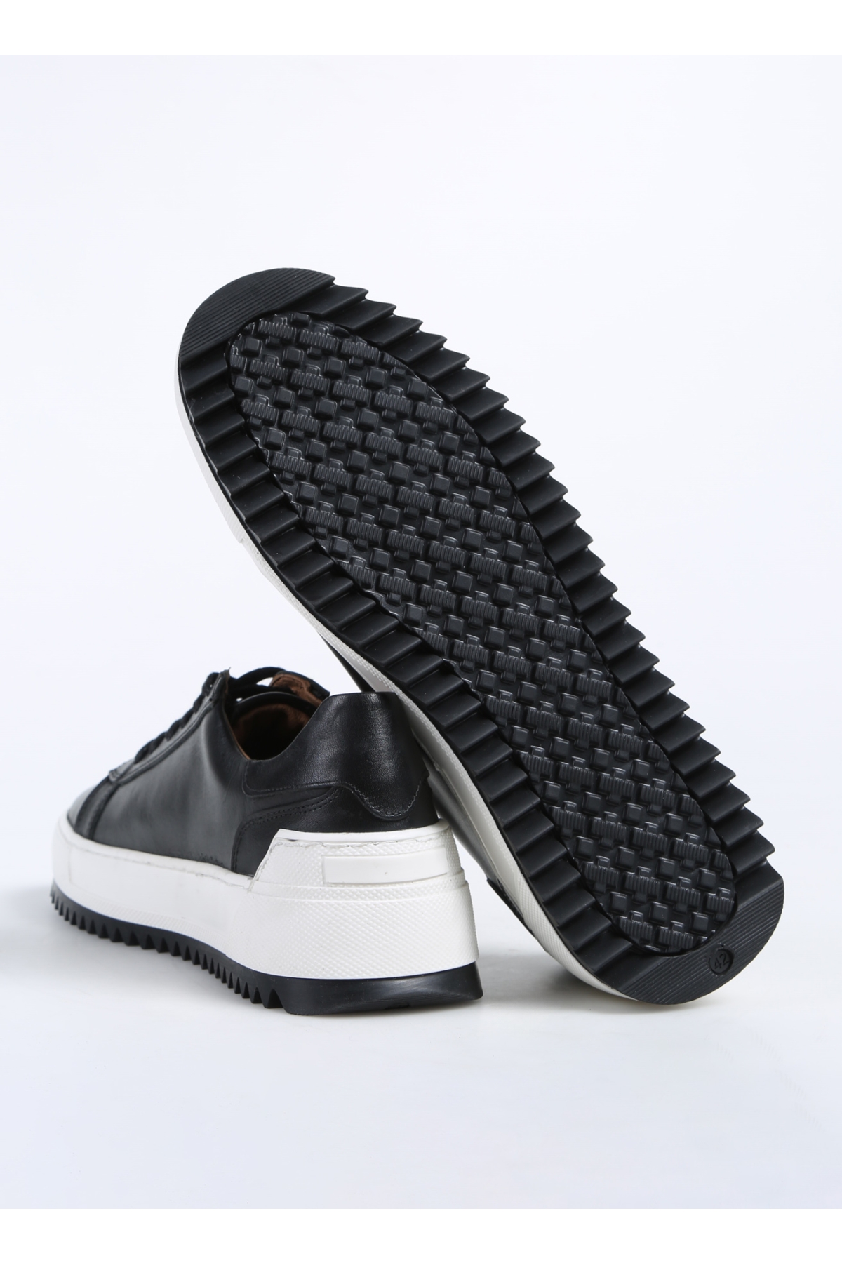 Siyah Erkek Deri Sneaker GIBSON - Görsel 5