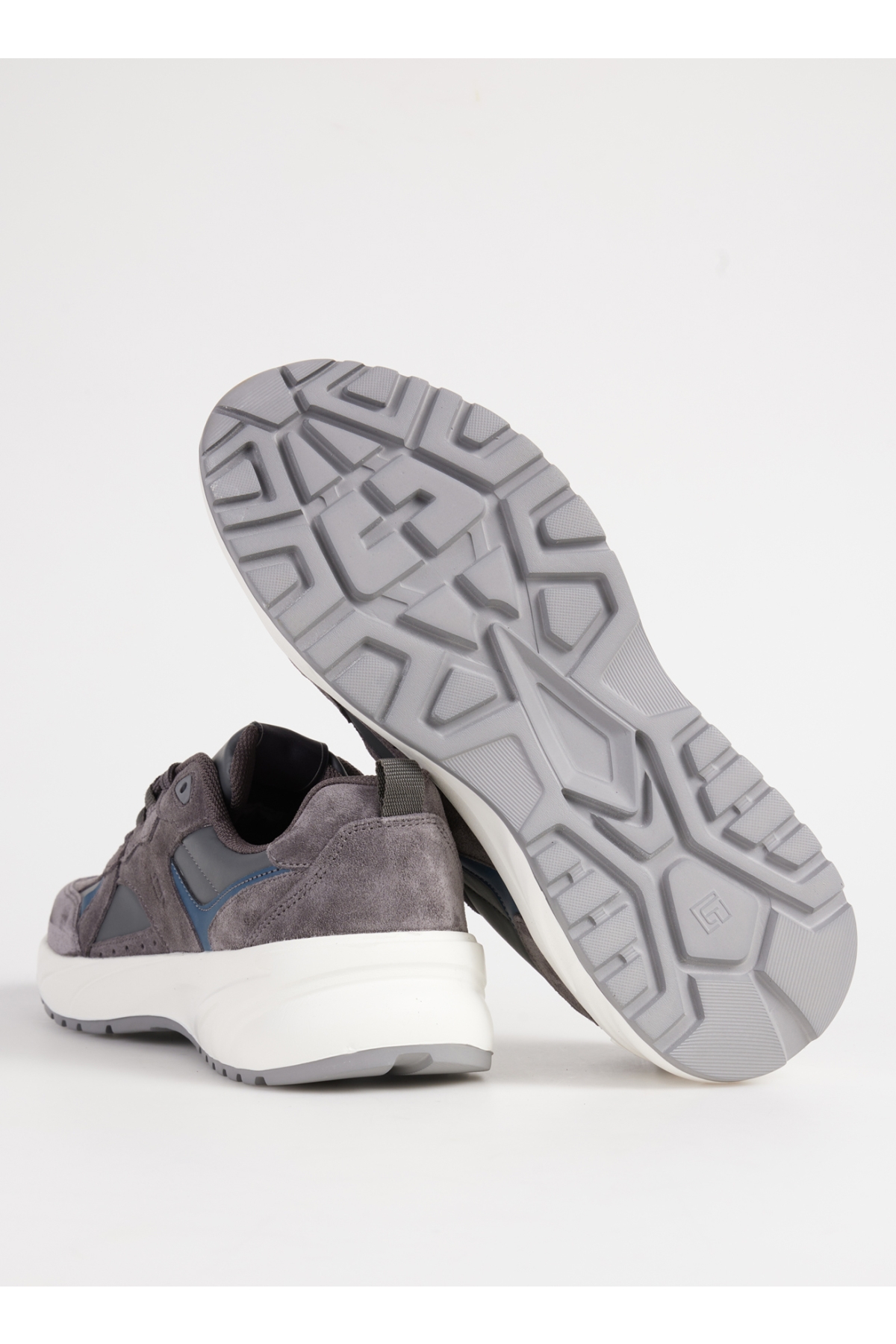 Gri Erkek süet Sneaker PINOS-BEVAN - Görsel 5