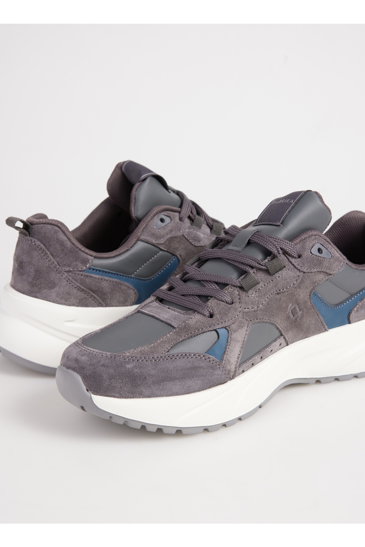 Gri Erkek süet Sneaker PINOS-BEVAN - Görsel 7