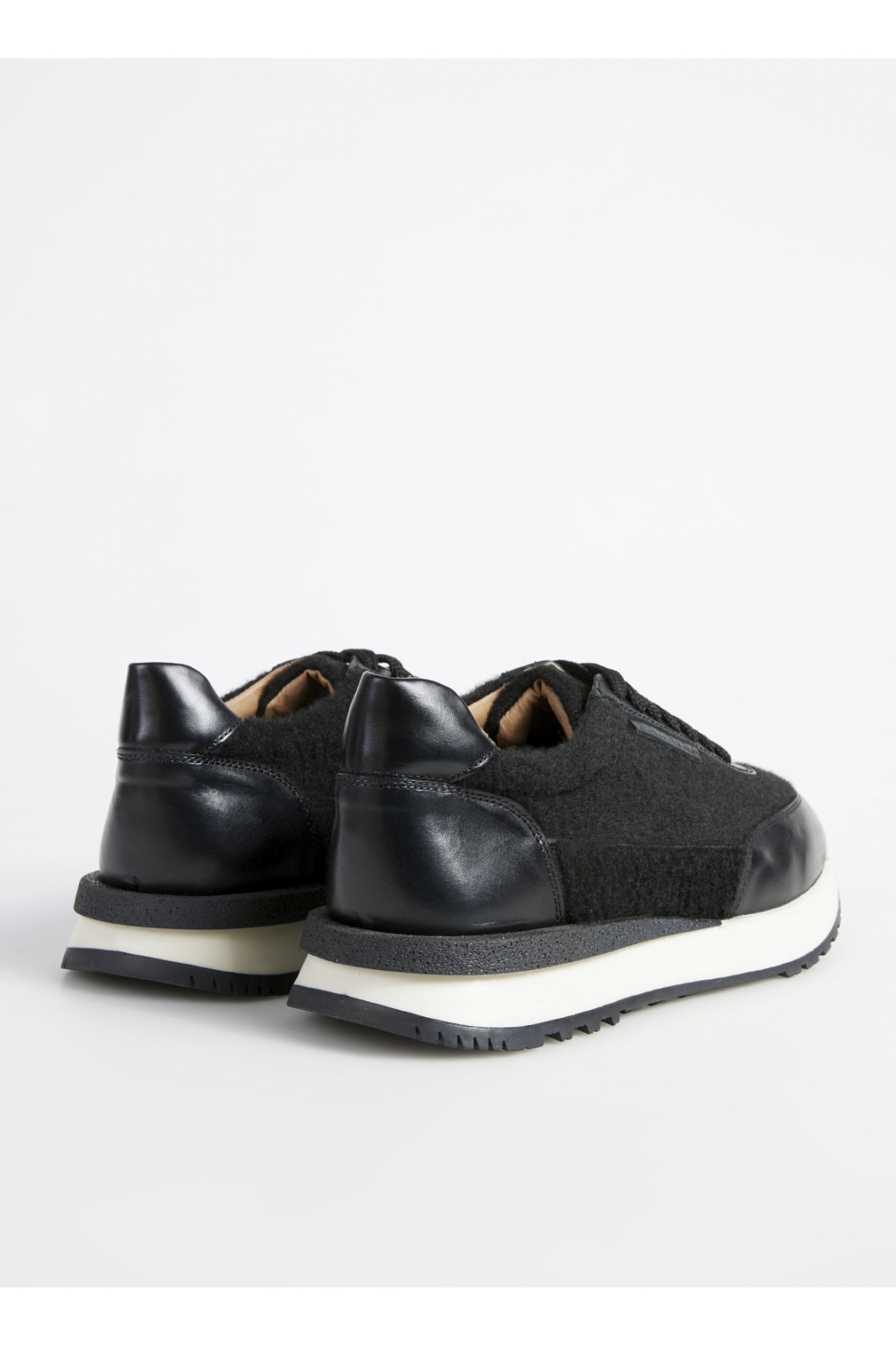 Fabrika Fabrika Siyah Erkek Deri - Kumaş Sneaker BENJI-AMYAS | Flo Siyah - 4. görsel