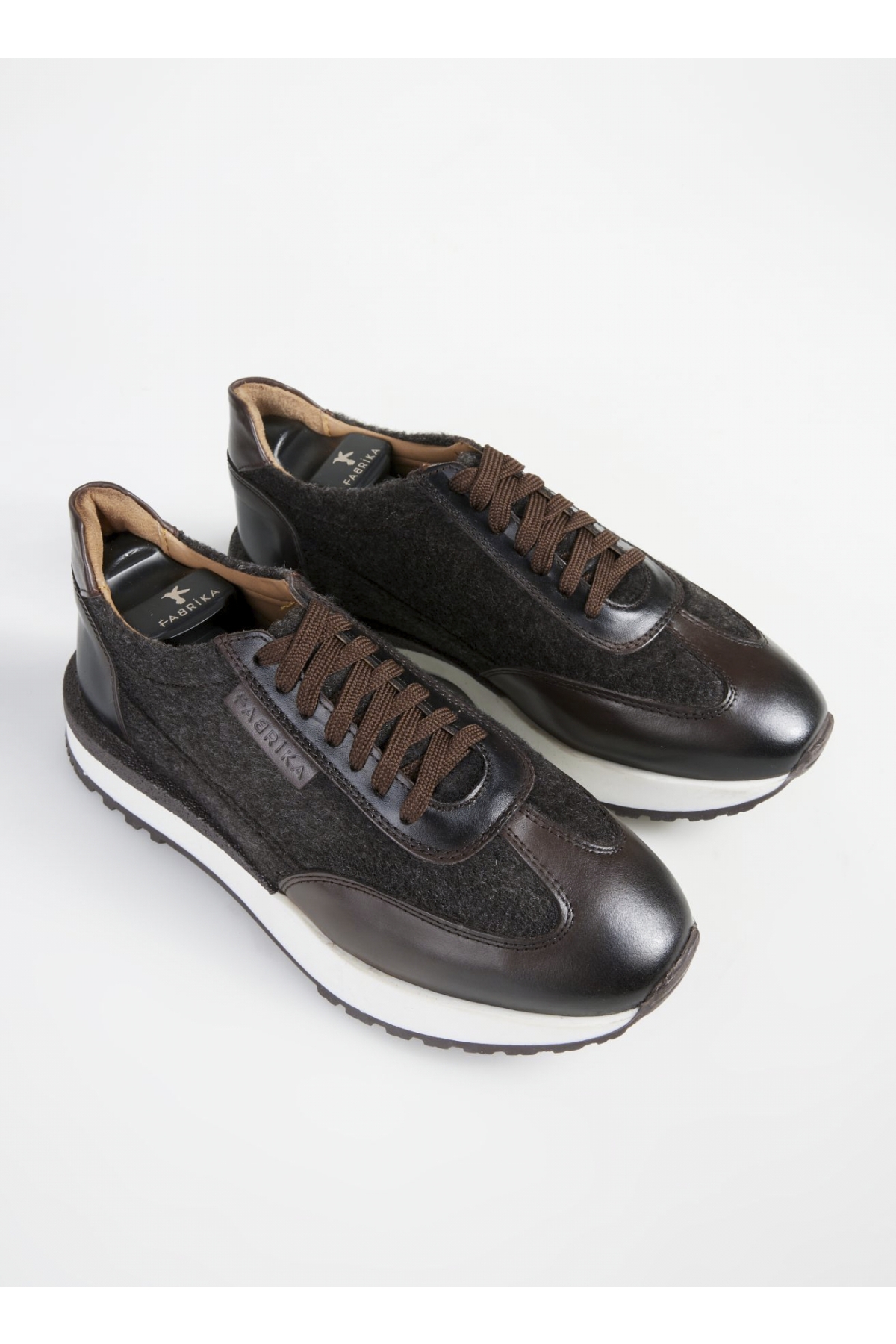 Fabrika Fabrika Kahverengi Erkek Deri - Kumaş Sneaker BENJI-AMYAS Flo'da! Kahverengi - 7. görsel