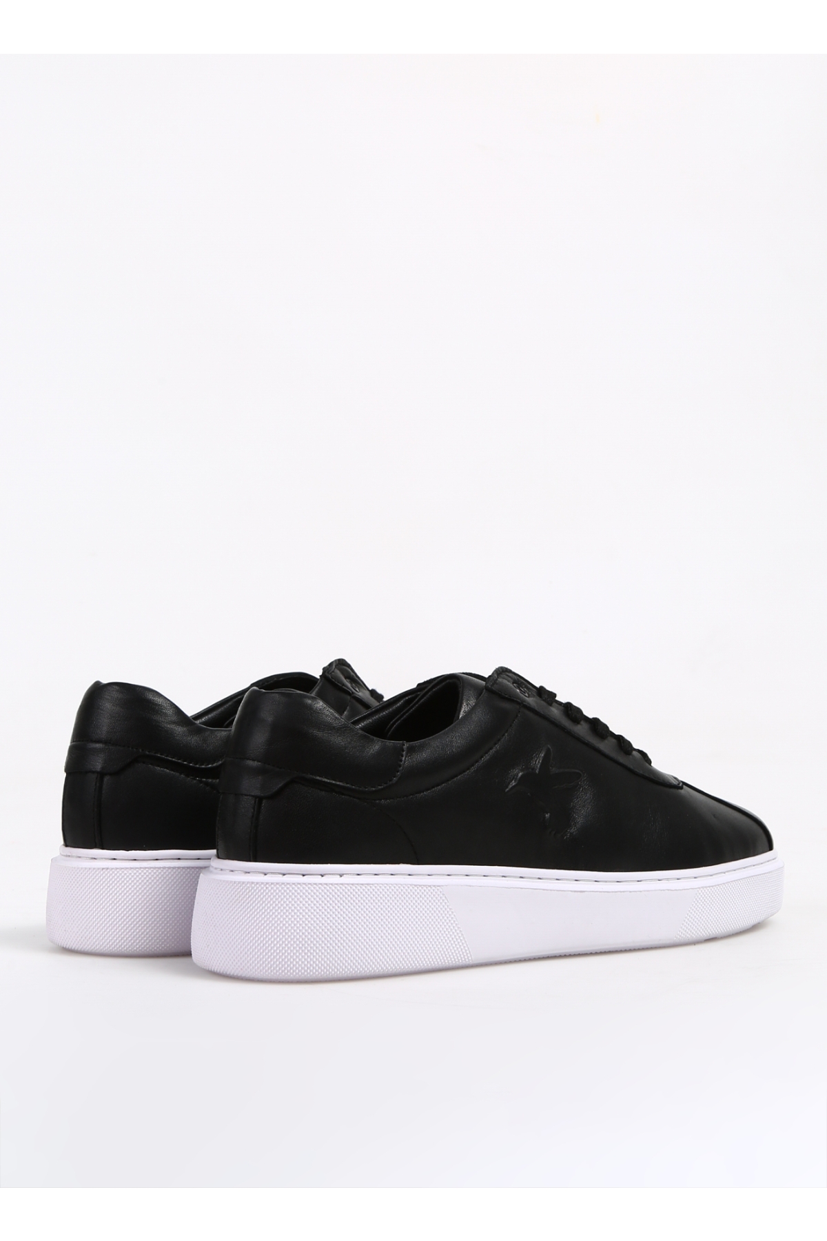 Fabrika Siyah Fabrika Deri Erkek Sneaker SILCON