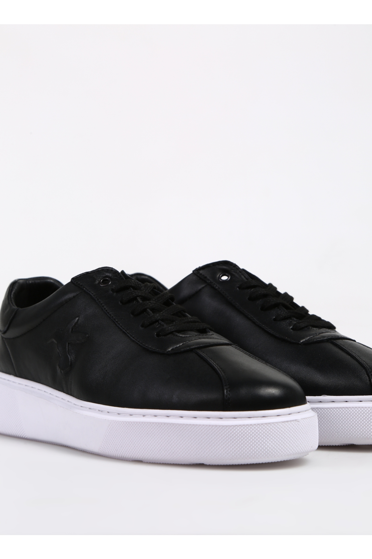 Fabrika Siyah Fabrika Deri Erkek Sneaker SILCON