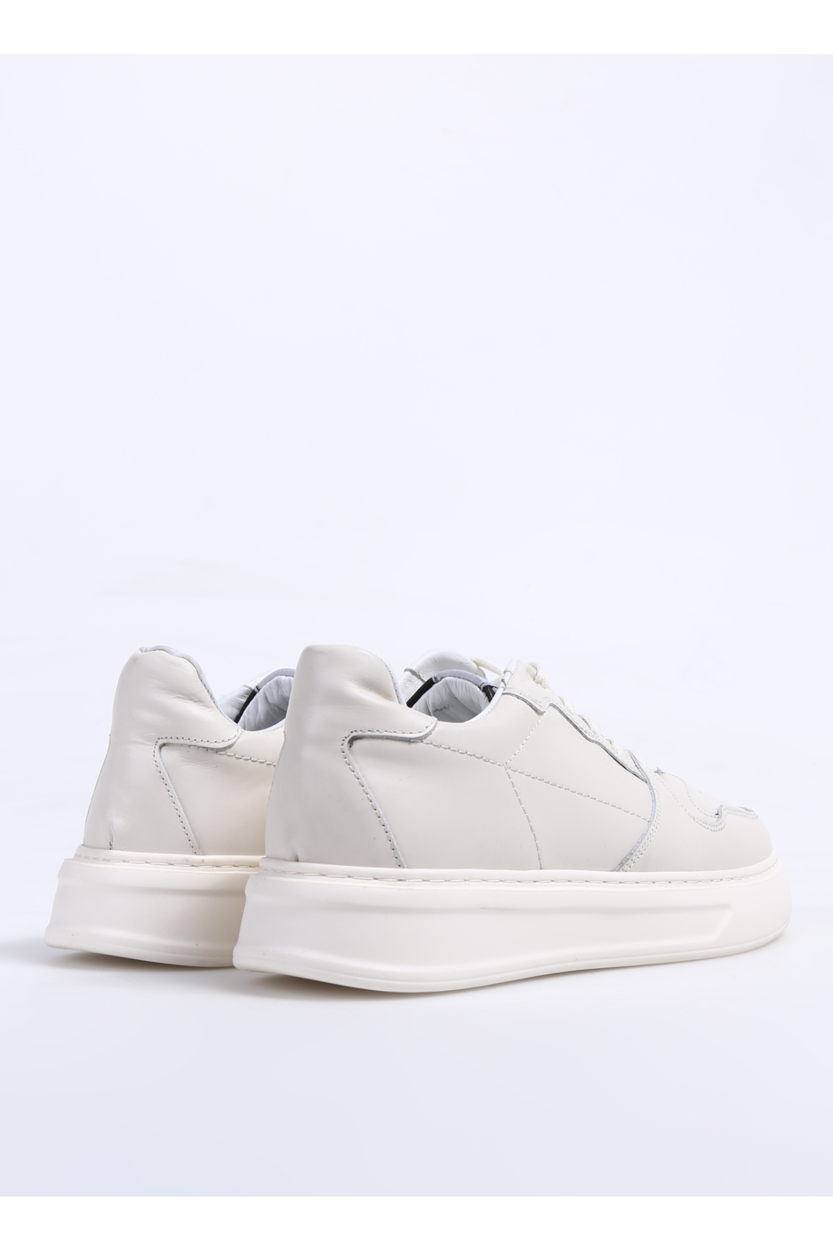 Ekru Erkek Deri Sneaker AELI - Görsel 4