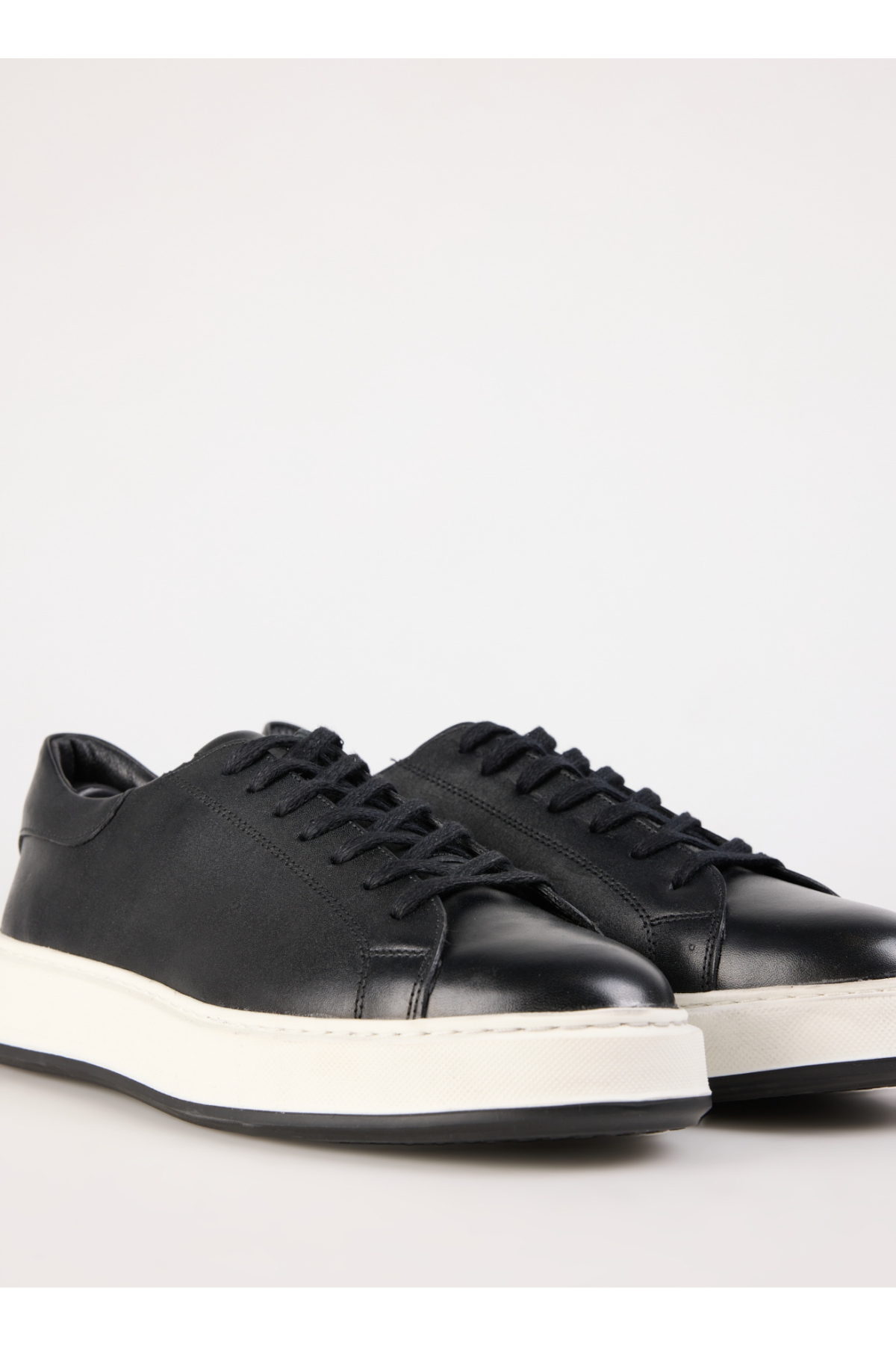 Siyah Erkek Deri Sneaker JAROD - Görsel 9