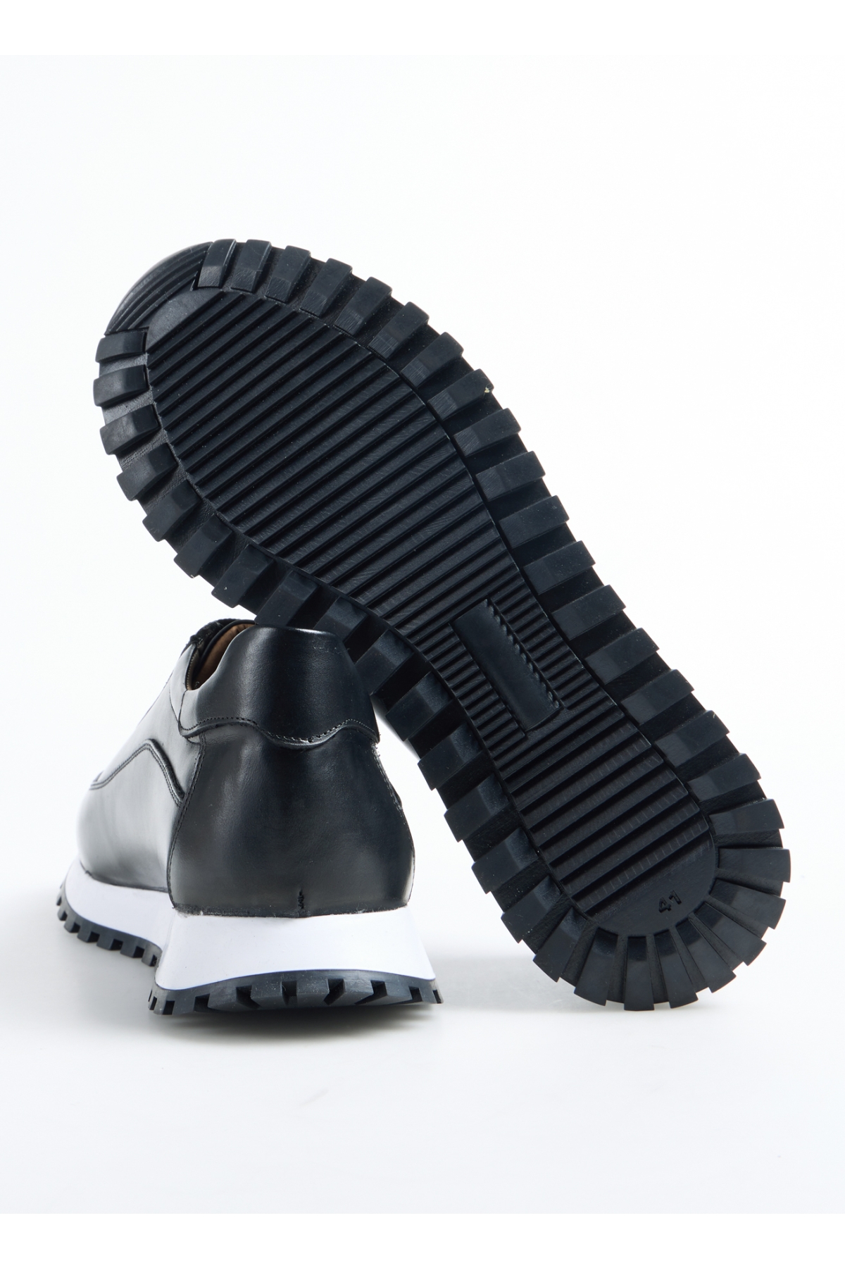 Siyah Erkek Deri Sneaker LEON-ALDOUS - Görsel 3