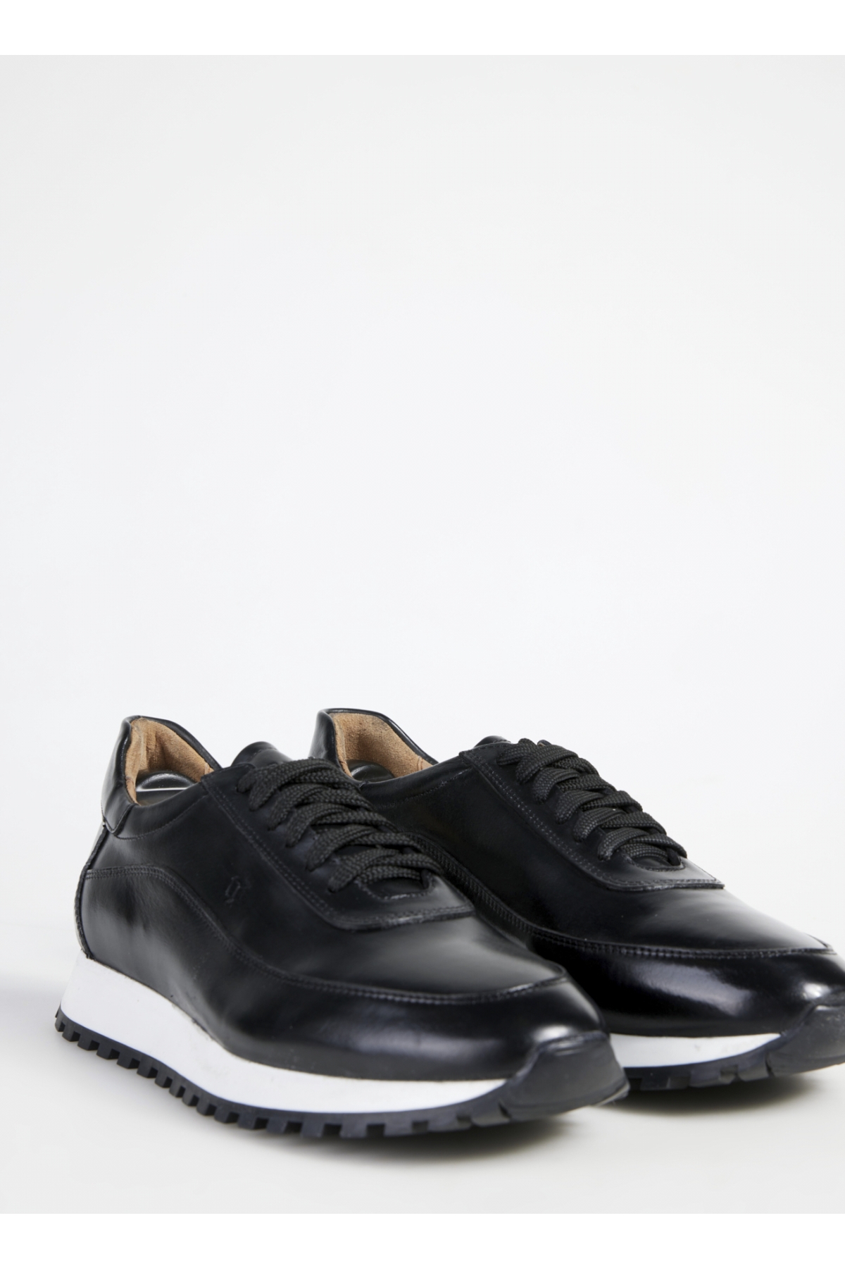 Siyah Erkek Deri Sneaker LEON-ALDOUS - Görsel 6