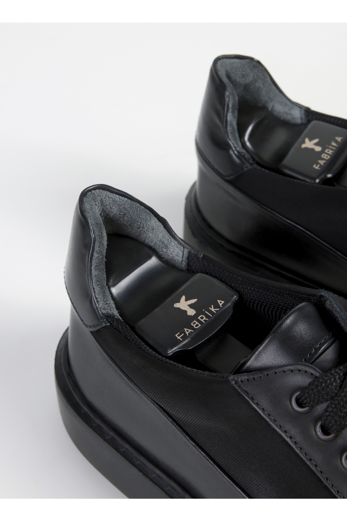Siyah Erkek Deri - Kumaş Sneaker SEKA-DARREN - Görsel 9