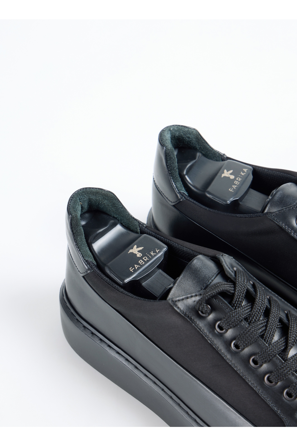 Siyah Erkek Deri - Kumaş Sneaker SEKA-DARREN - Görsel 11