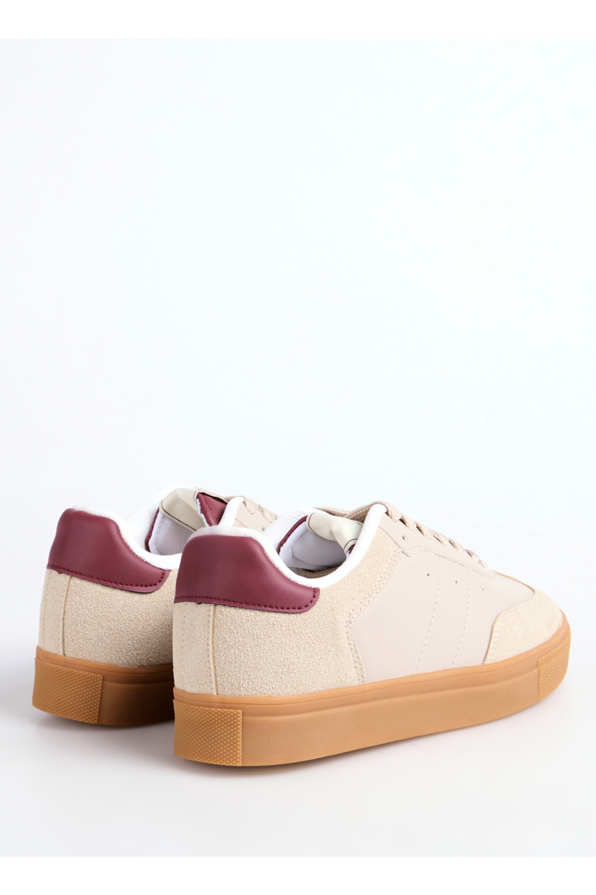 Bej - Bordo Kadın Sneaker MARIAN - Görsel 7