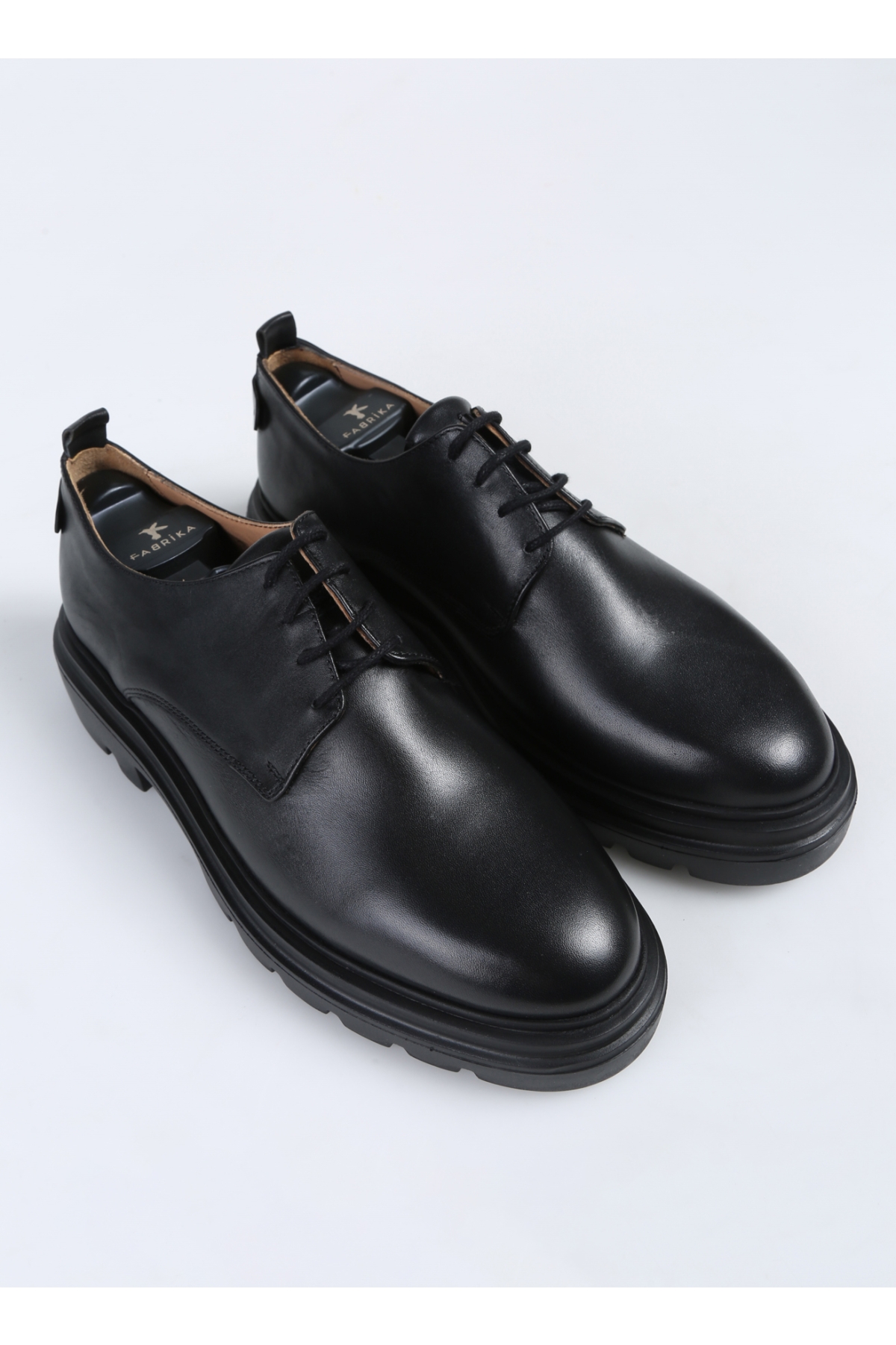 Siyah Erkek Deri Klasik Ayakkabı WOLF-HAMZAH - Görsel 6
