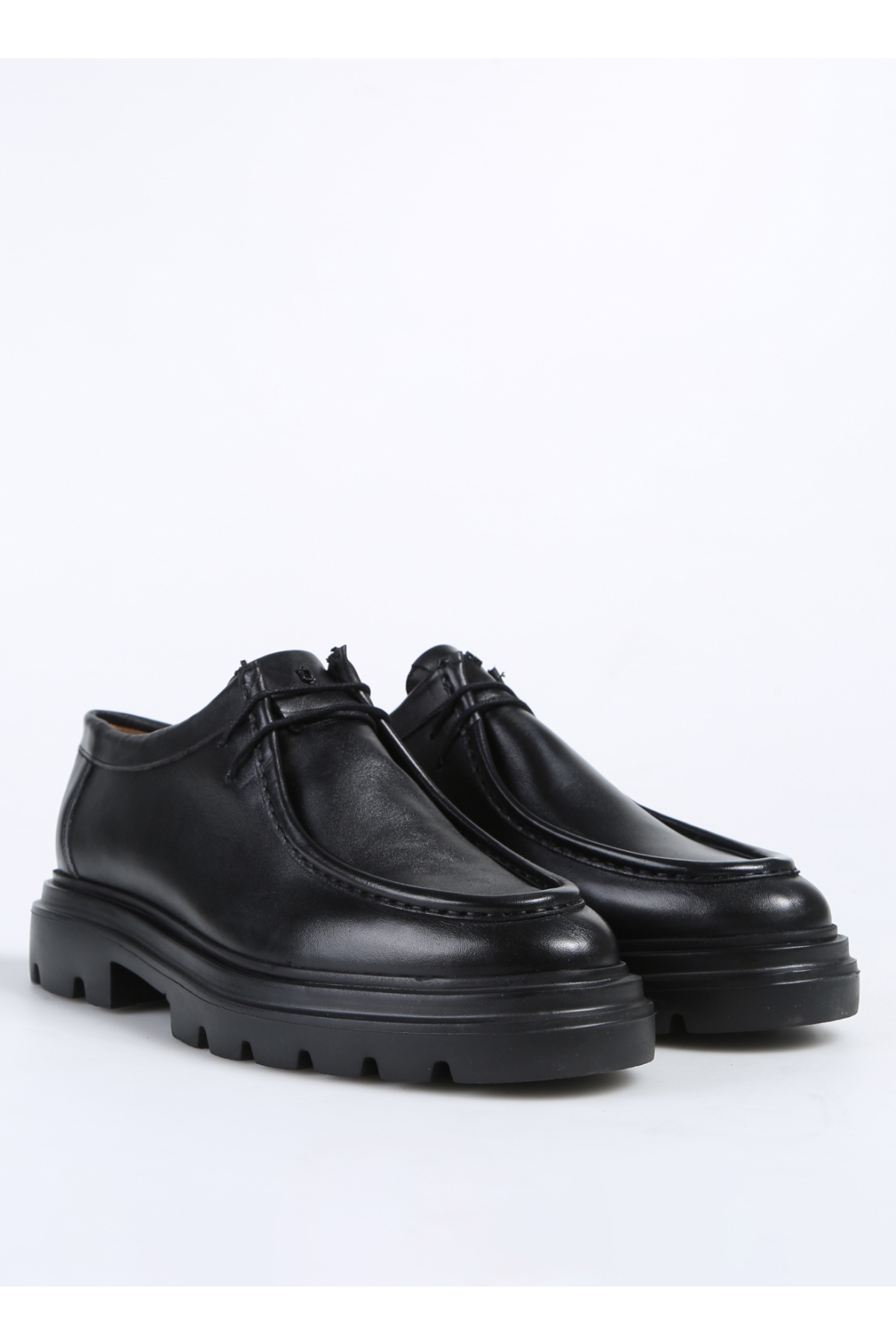 Siyah Erkek Deri Klasik Ayakkabı WOLF-DAMION - Görsel 4