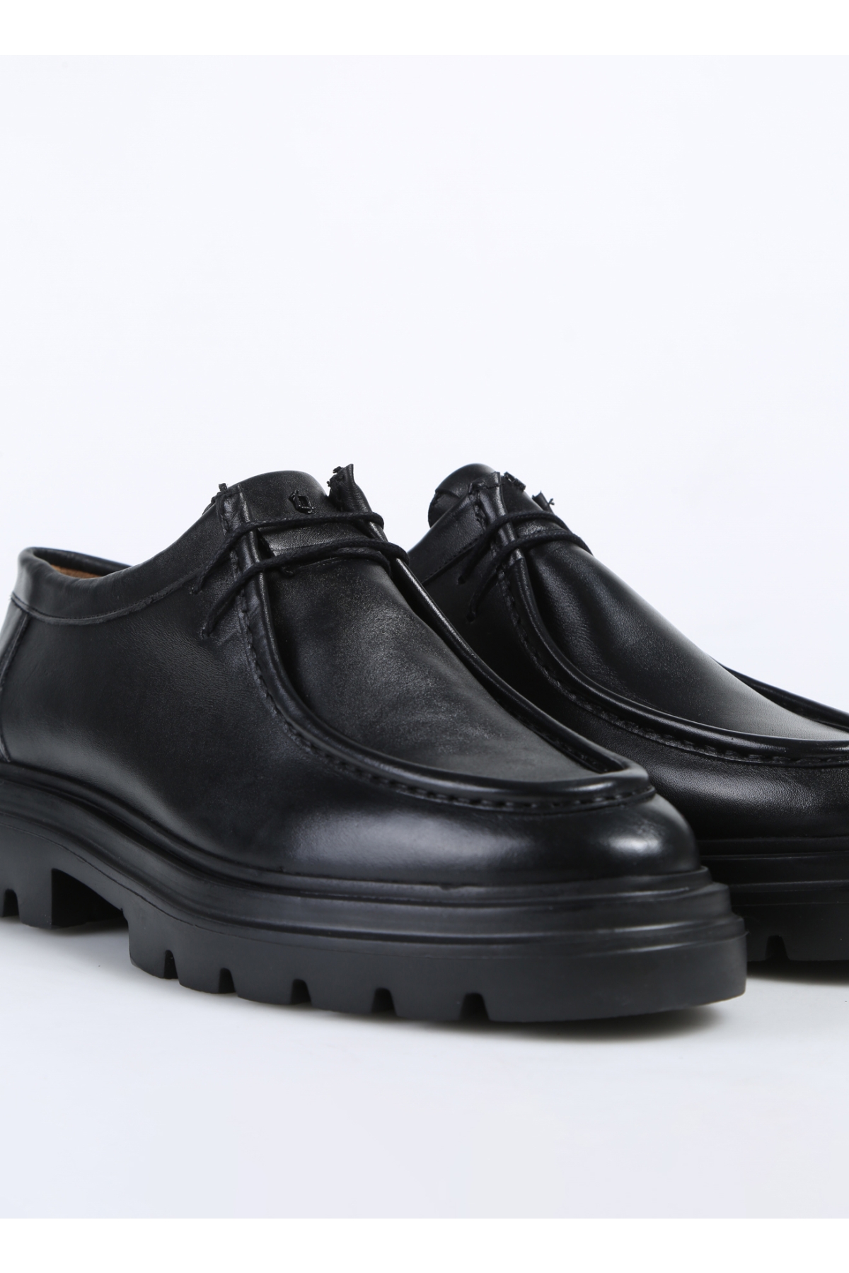 Siyah Erkek Deri Klasik Ayakkabı WOLF-DAMION - Görsel 5