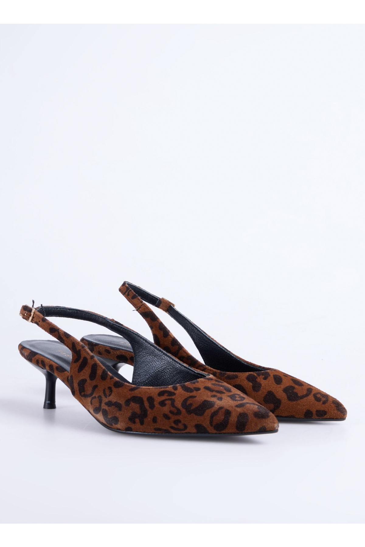 Deri Deri Kahve Kadın Topuklu Ayakkabı D-KITTEN-ILSA LEOPAR - Görsel 3