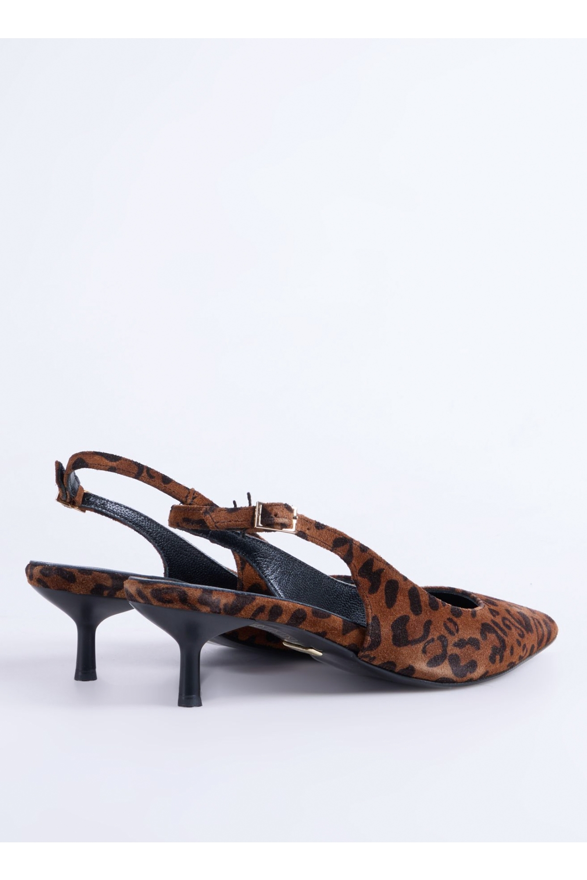Deri Deri Kahve Kadın Topuklu Ayakkabı D-KITTEN-ILSA LEOPAR - Görsel 4