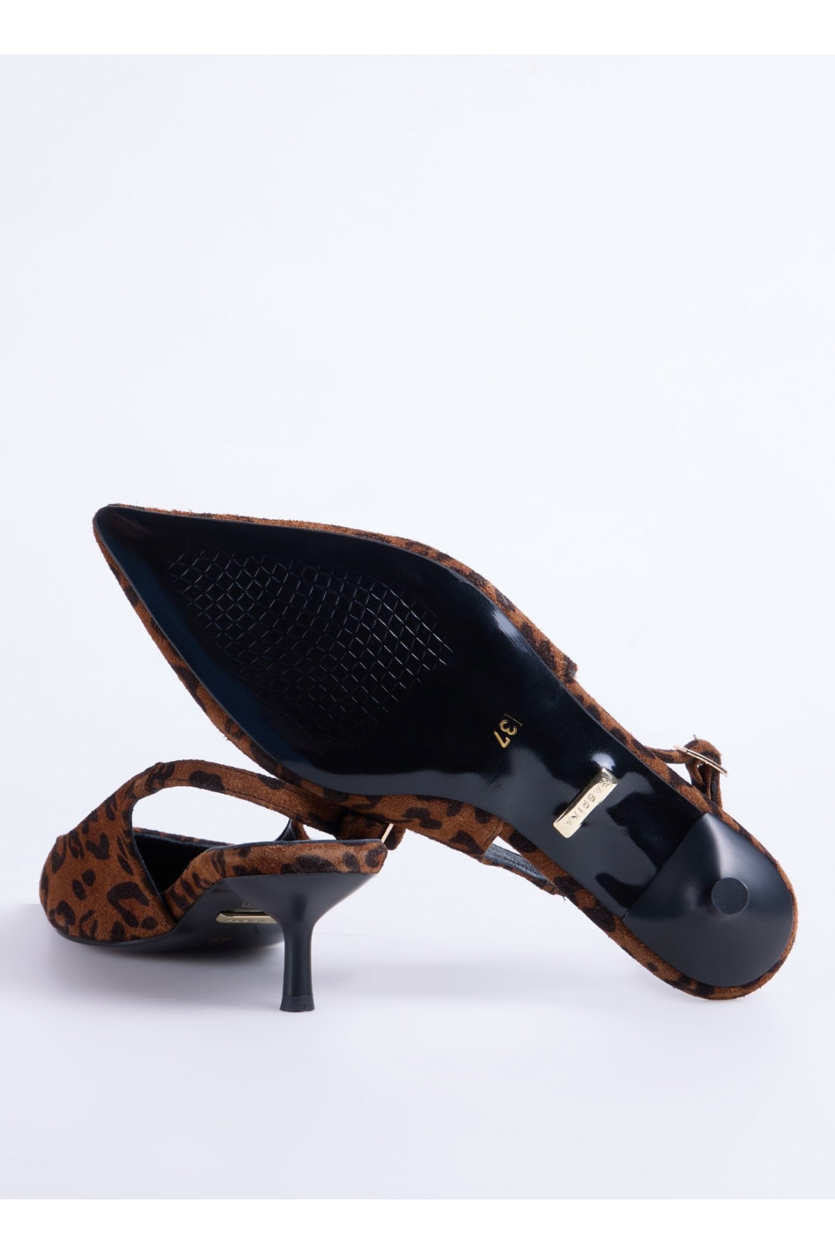 Deri Deri Kahve Kadın Topuklu Ayakkabı D-KITTEN-ILSA LEOPAR - Görsel 5