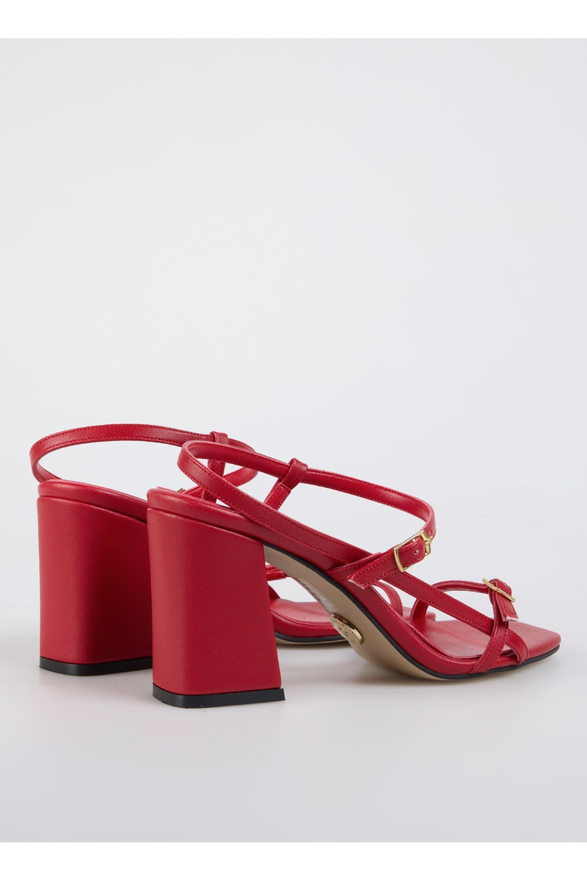 Kırmızı Kadın Topuklu Sandalet BILTHE - Görsel 5