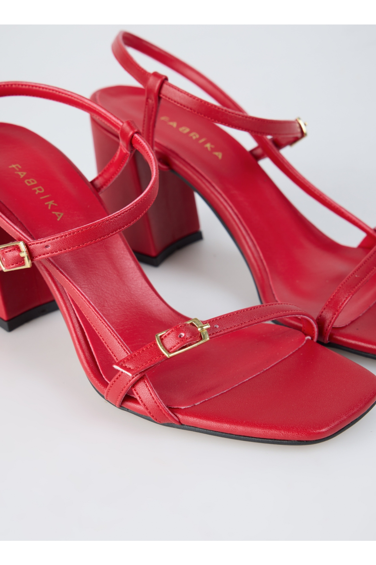 Kırmızı Kadın Topuklu Sandalet BILTHE - Görsel 6