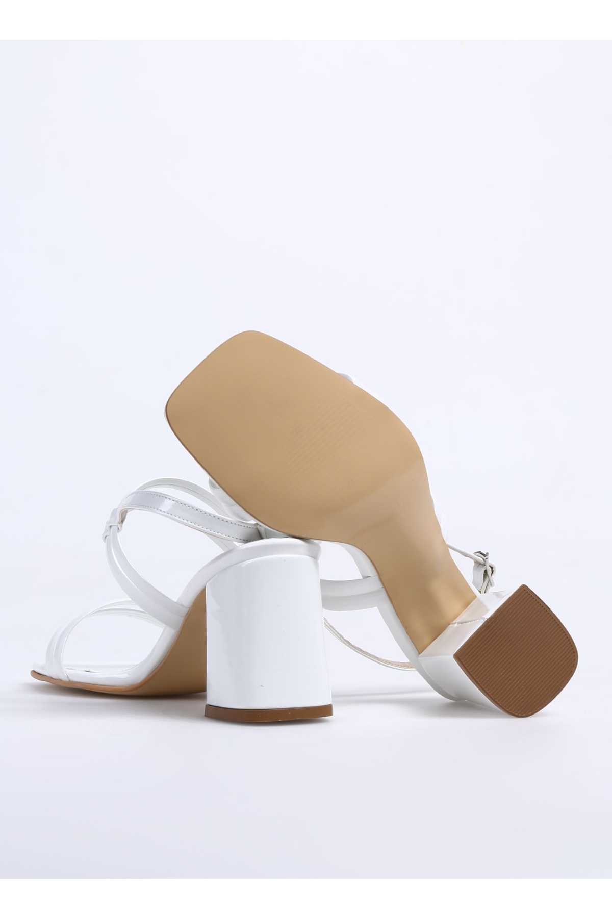 Beyaz Kadın Topuklu Sandalet LUMIR - Görsel 5