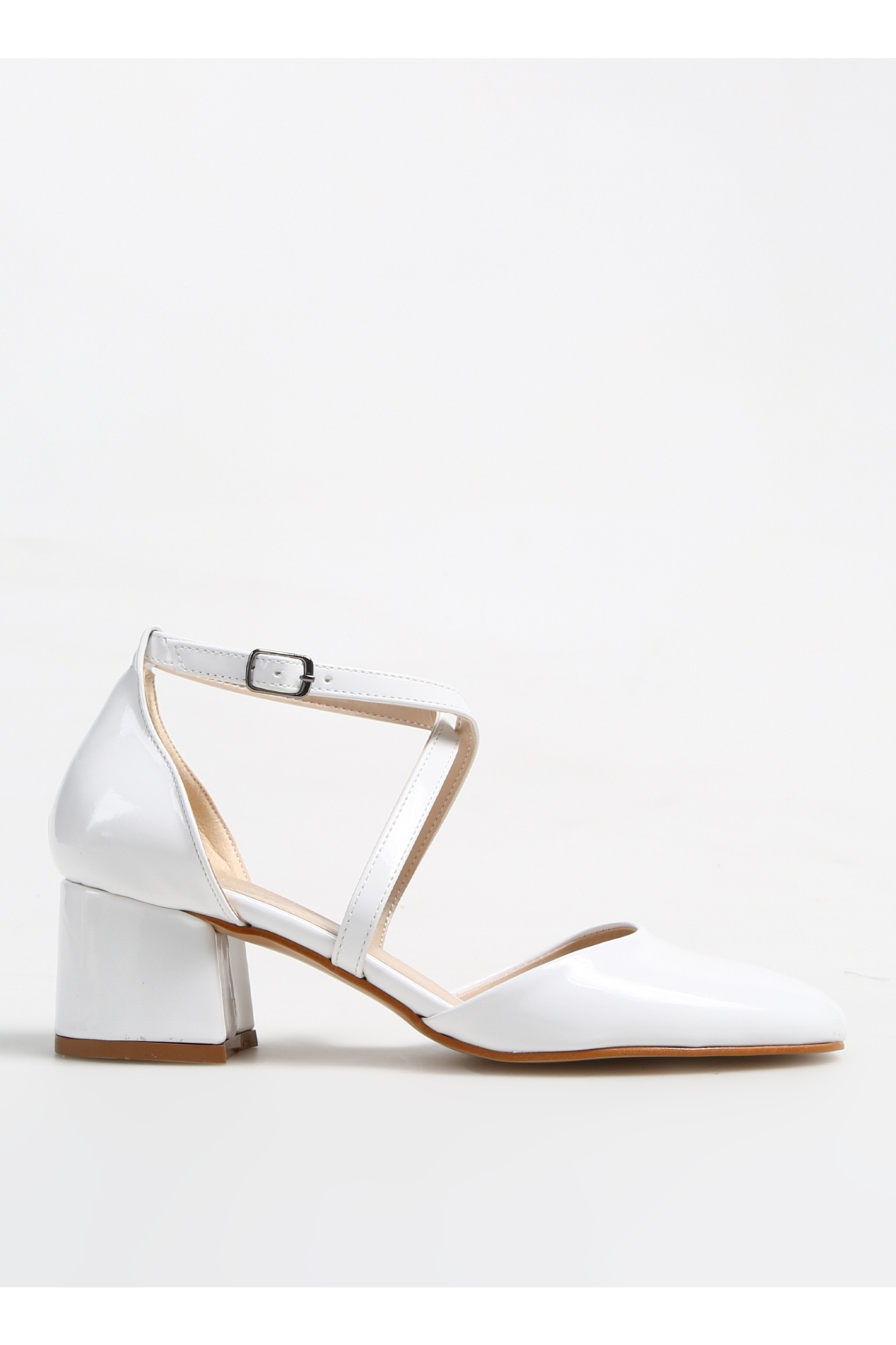 Beyaz Kadın Topuklu Ayakkabı AGIL - Görsel 2