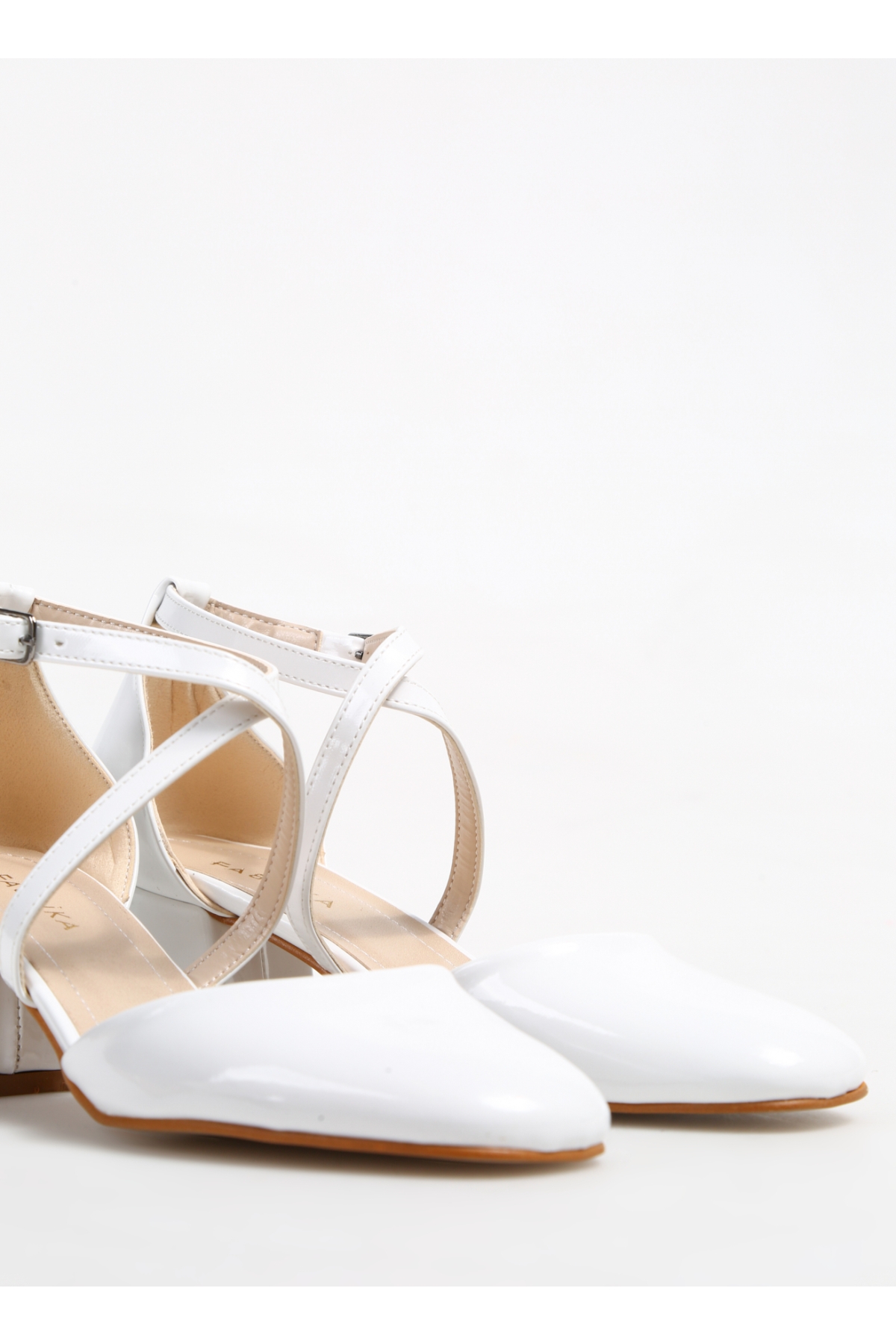 Beyaz Kadın Topuklu Ayakkabı AGIL - Görsel 6