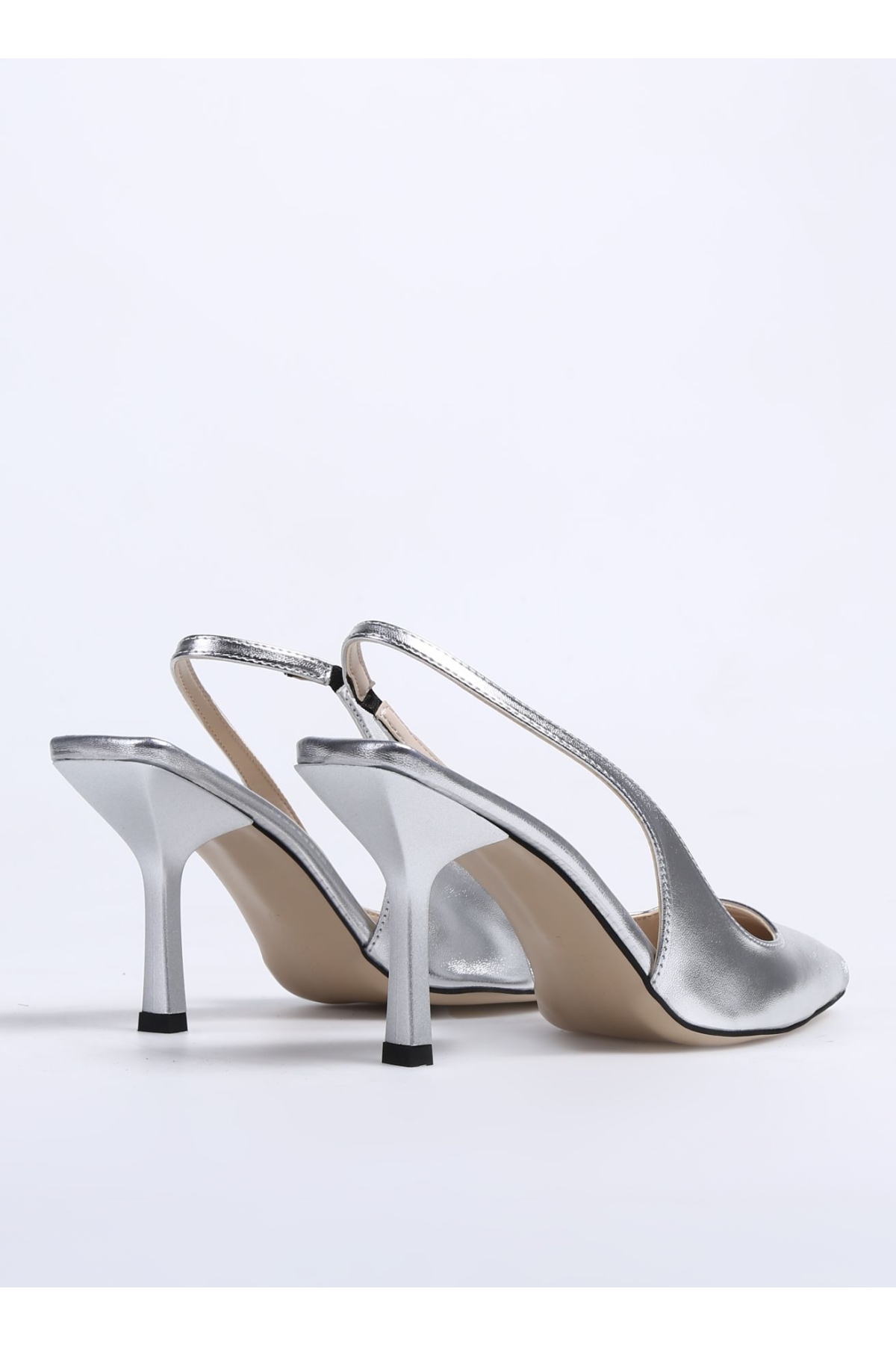 Gümüş Kadın Topuklu Ayakkabı LINOS - Görsel 5