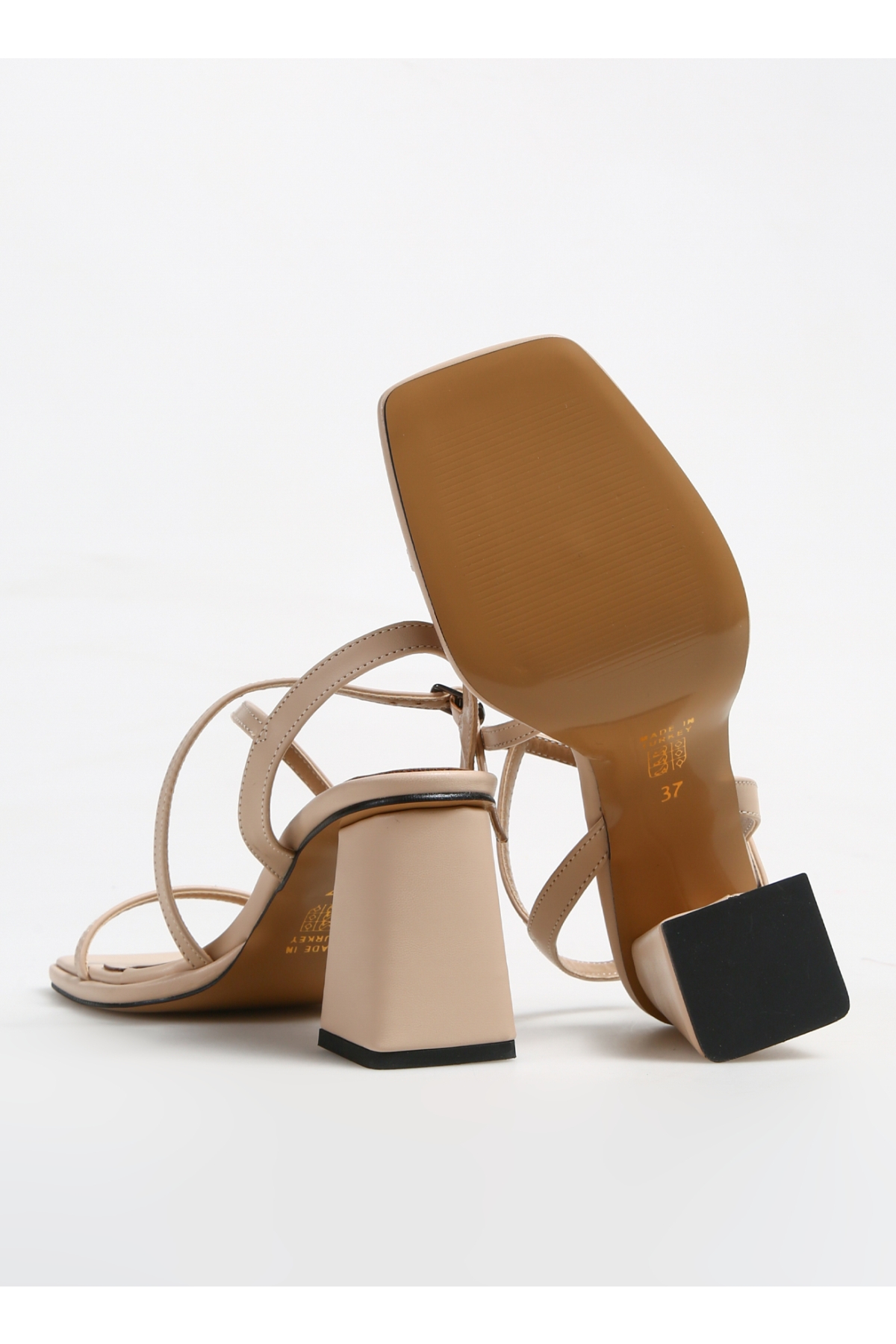 Bej Kadın Topuklu Sandalet VELMA - Görsel 5