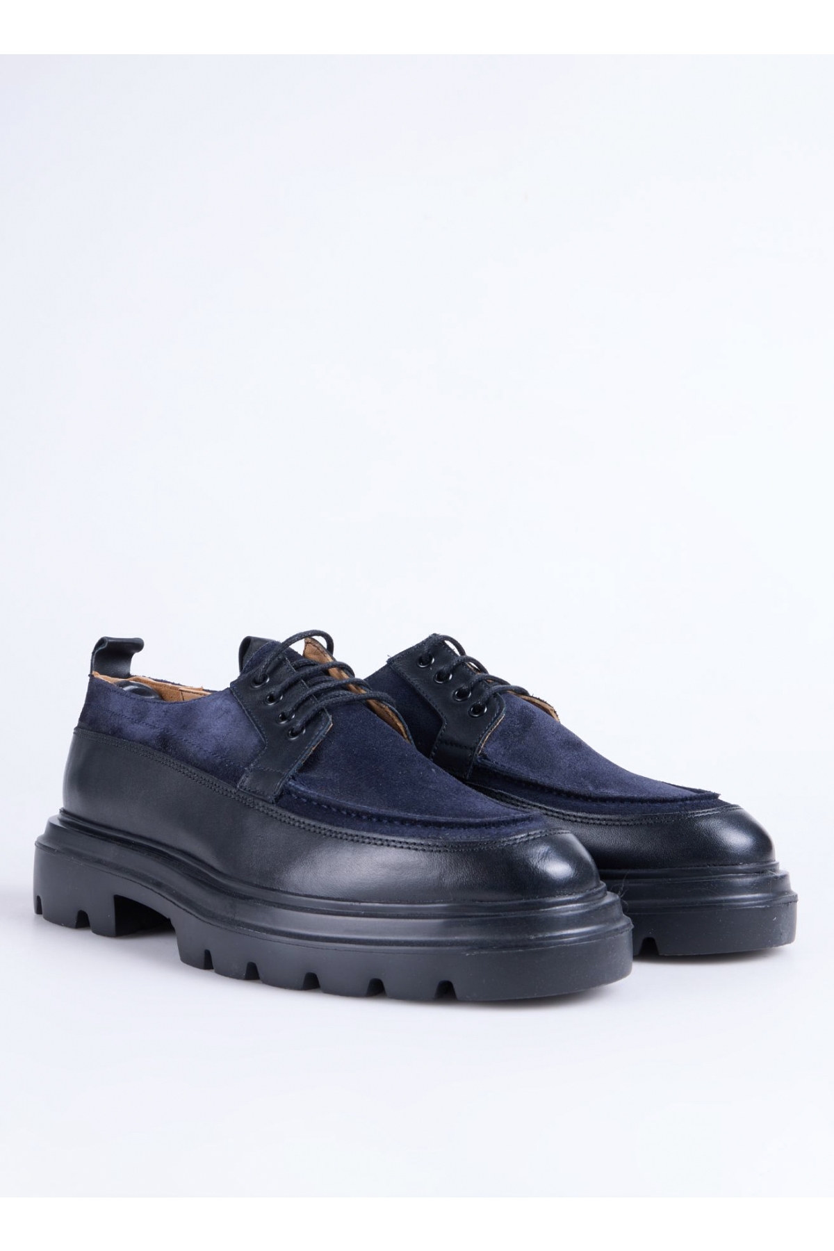Deri Lacivert Erkek Günlük Ayakkabı WOLF-CONTRA - Görsel 4