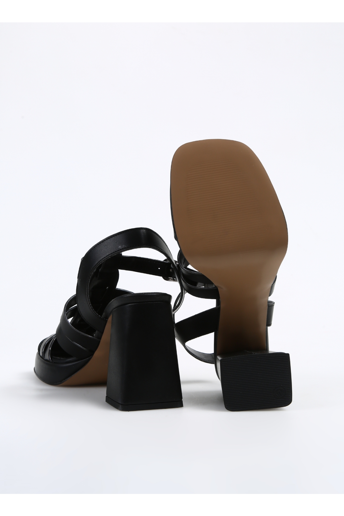 Siyah Kadın Topuklu Sandalet LENA - Görsel 5
