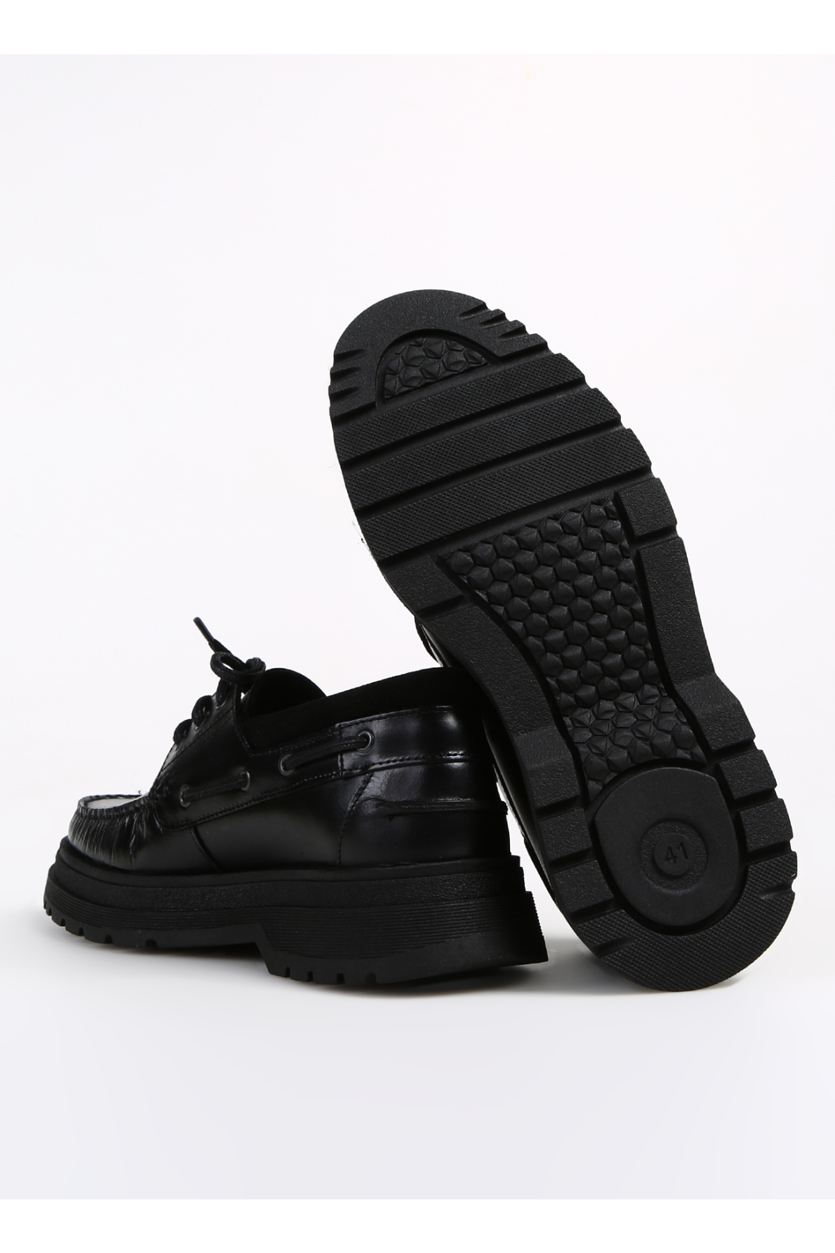Siyah Erkek Deri Günlük Ayakkabı OHRI - Görsel 5