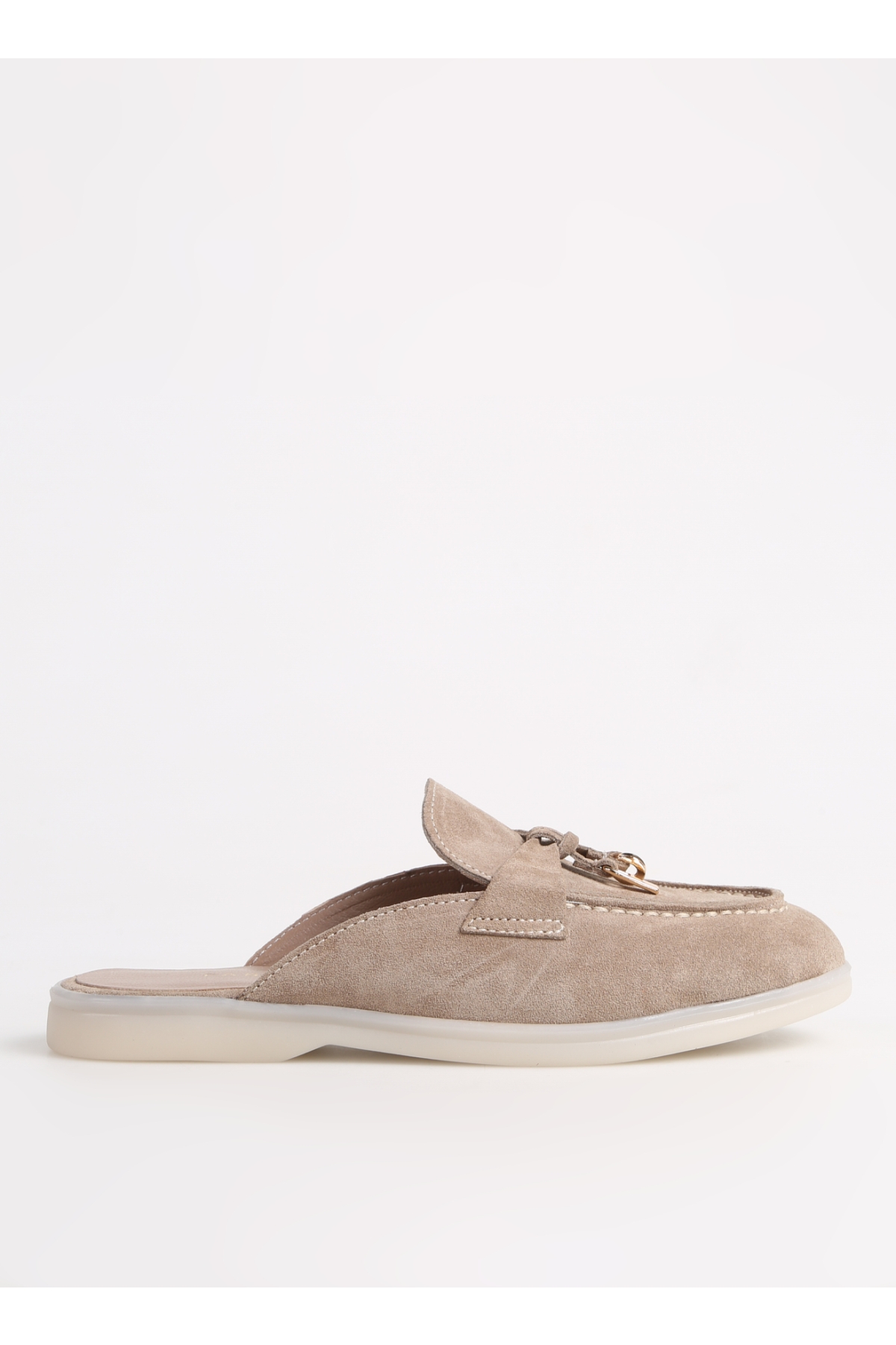 Bej Kadın Süet Terlik BERTINA - Görsel 2