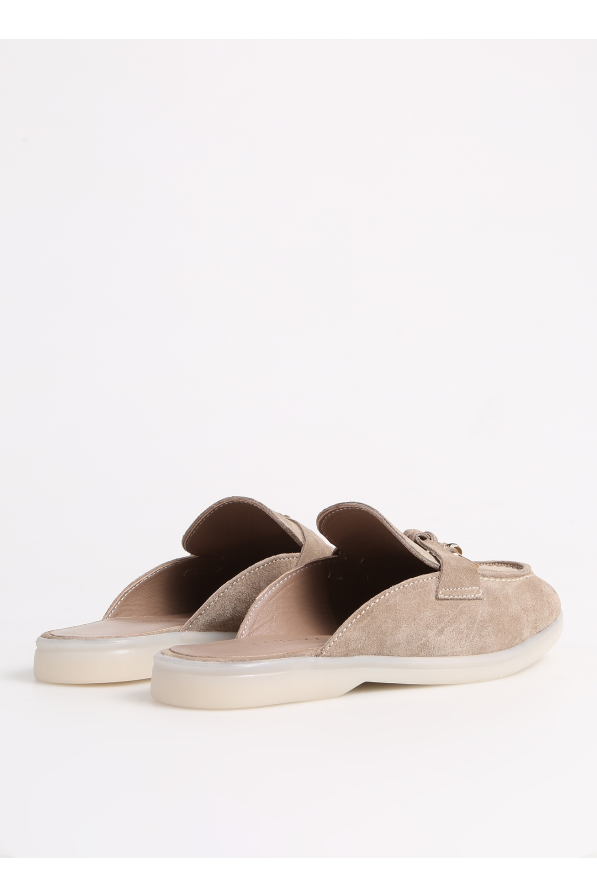 Bej Kadın Süet Terlik BERTINA - Görsel 4