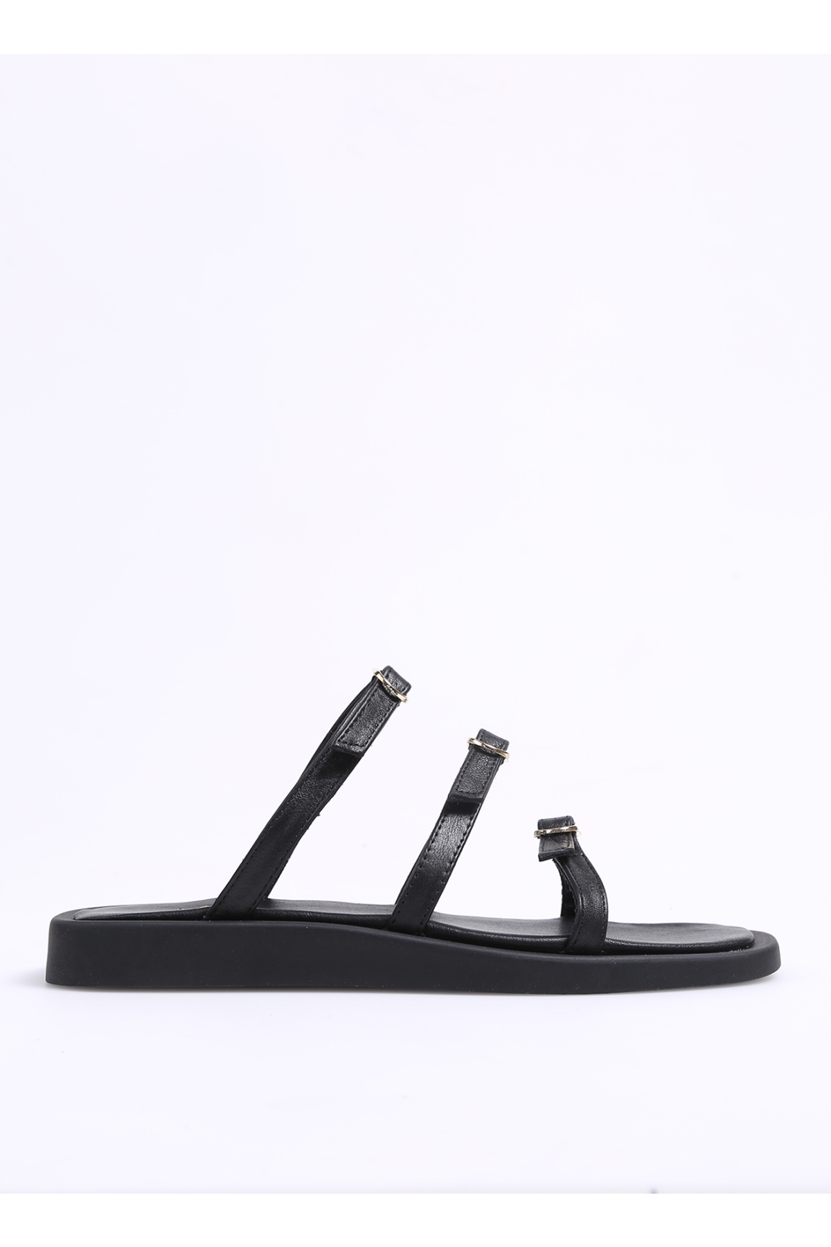 Fabrika Fabrika Siyah Kadın Deri Sandalet TAIRE Sandalet & Terlik | Flo Siyah - 2. görsel