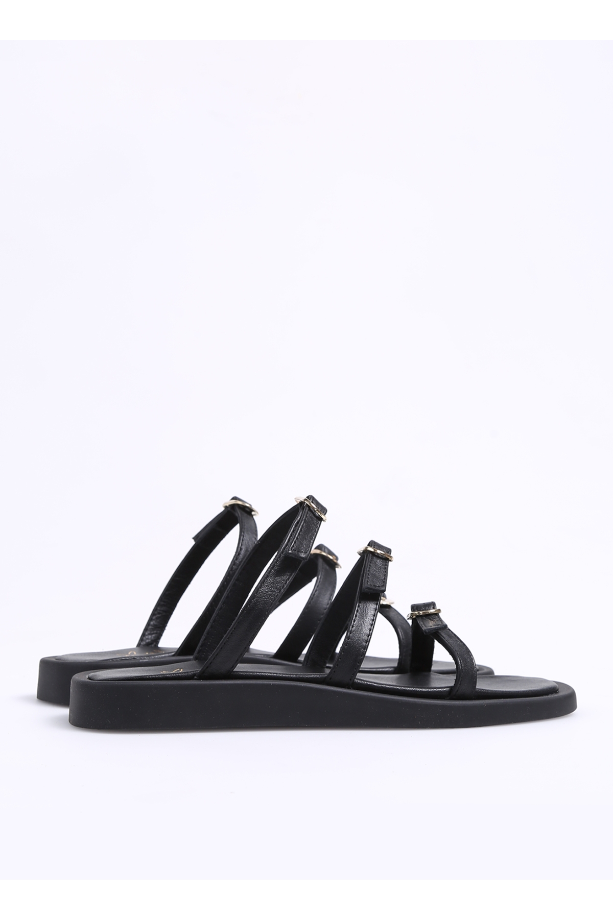 Fabrika Fabrika Siyah Kadın Deri Sandalet TAIRE Sandalet & Terlik | Flo Siyah - 4. görsel