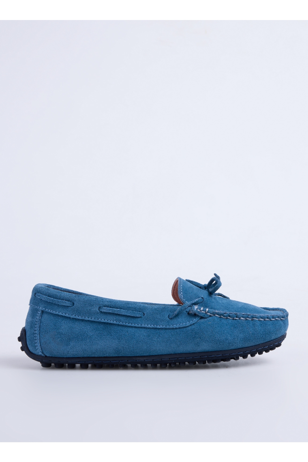 Deri Mavi Kadın Loafer D-RARON - Görsel 2