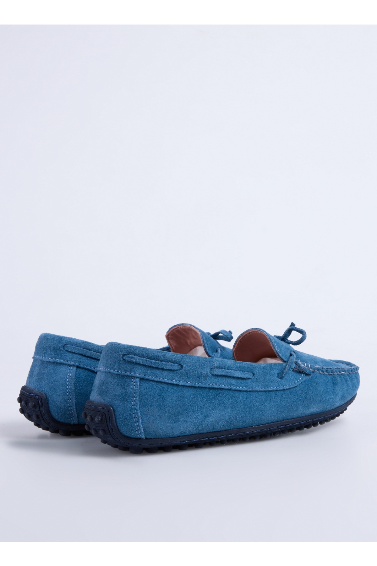 Deri Mavi Kadın Loafer D-RARON - Görsel 4