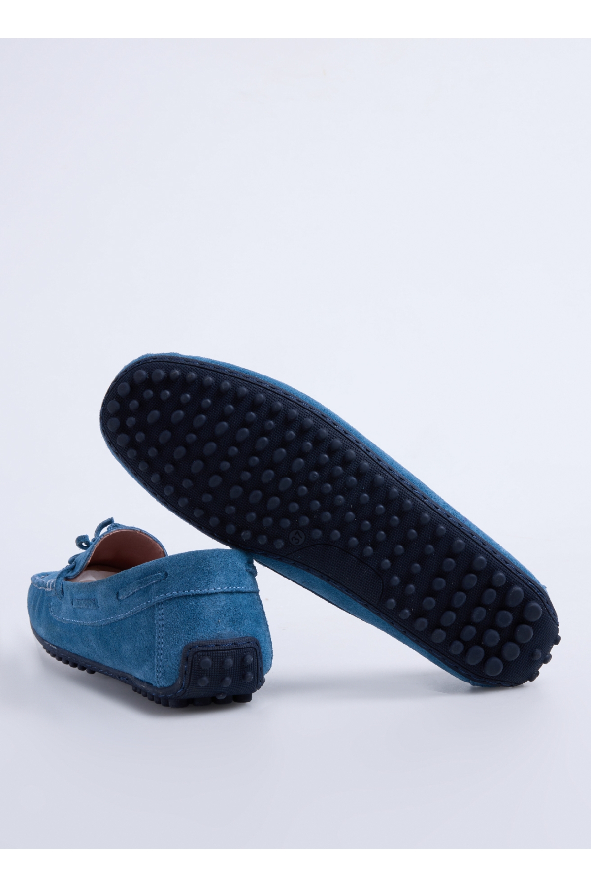 Deri Mavi Kadın Loafer D-RARON - Görsel 5