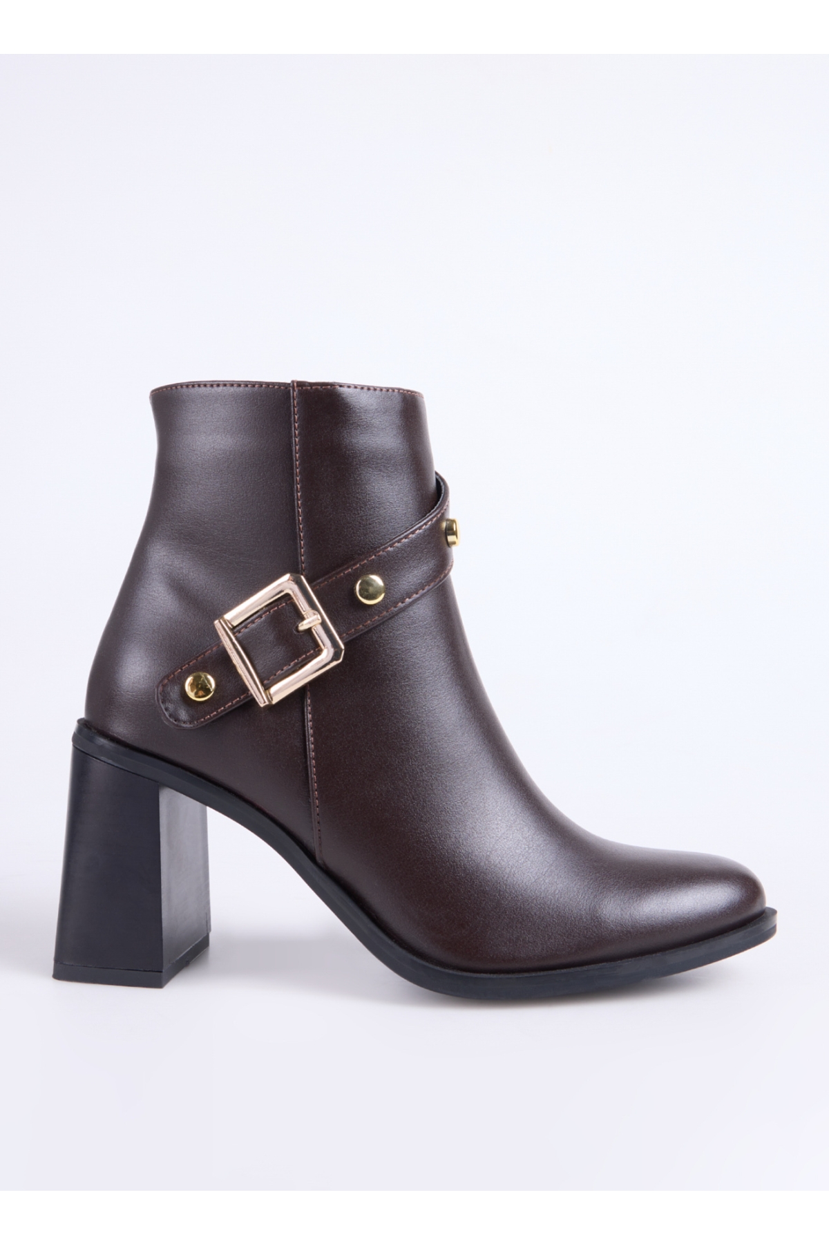 Kahve Kadın Topuklu Bot BLOCK-BLENID - Görsel 2