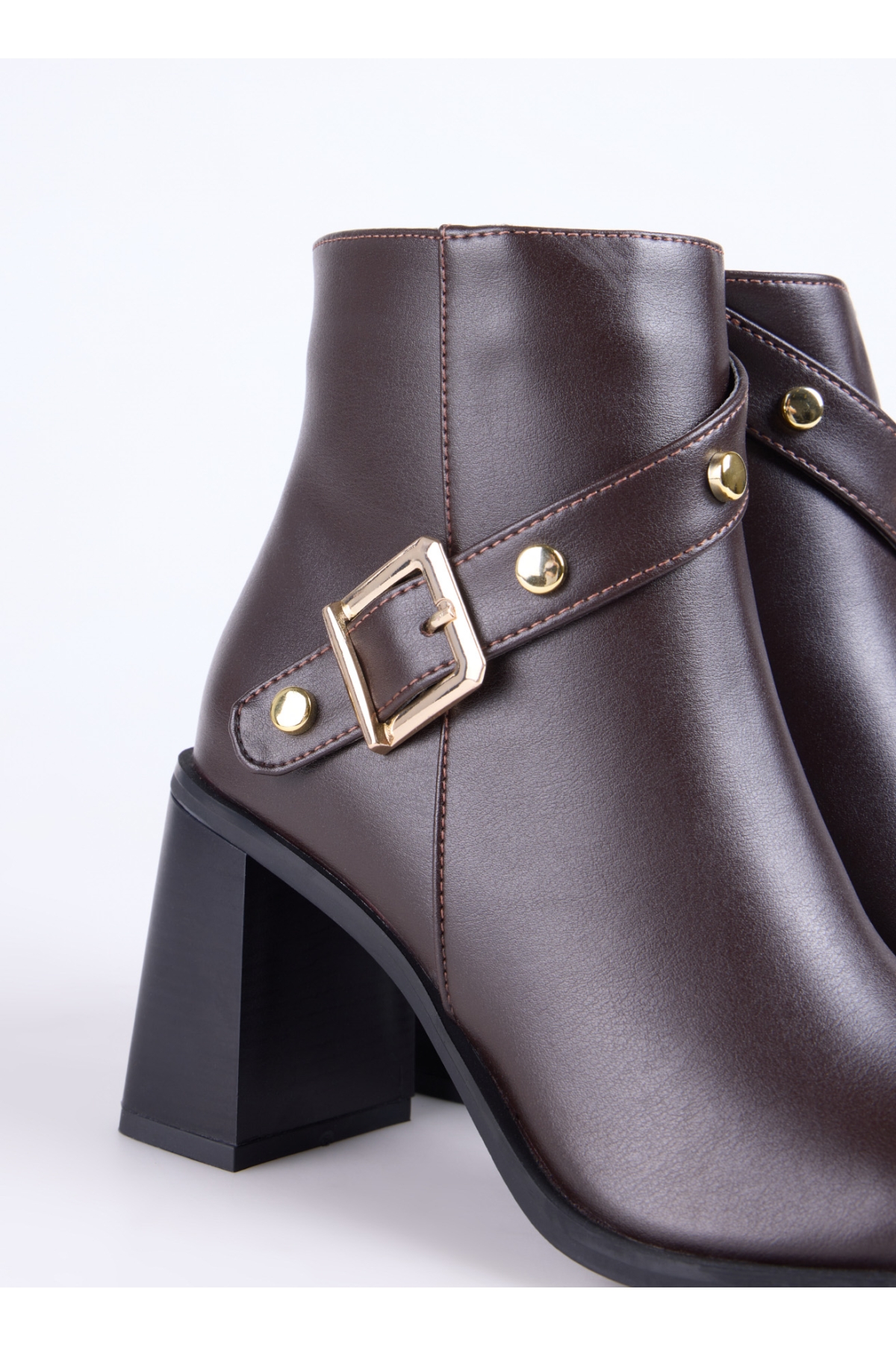 Kahve Kadın Topuklu Bot BLOCK-BLENID - Görsel 6