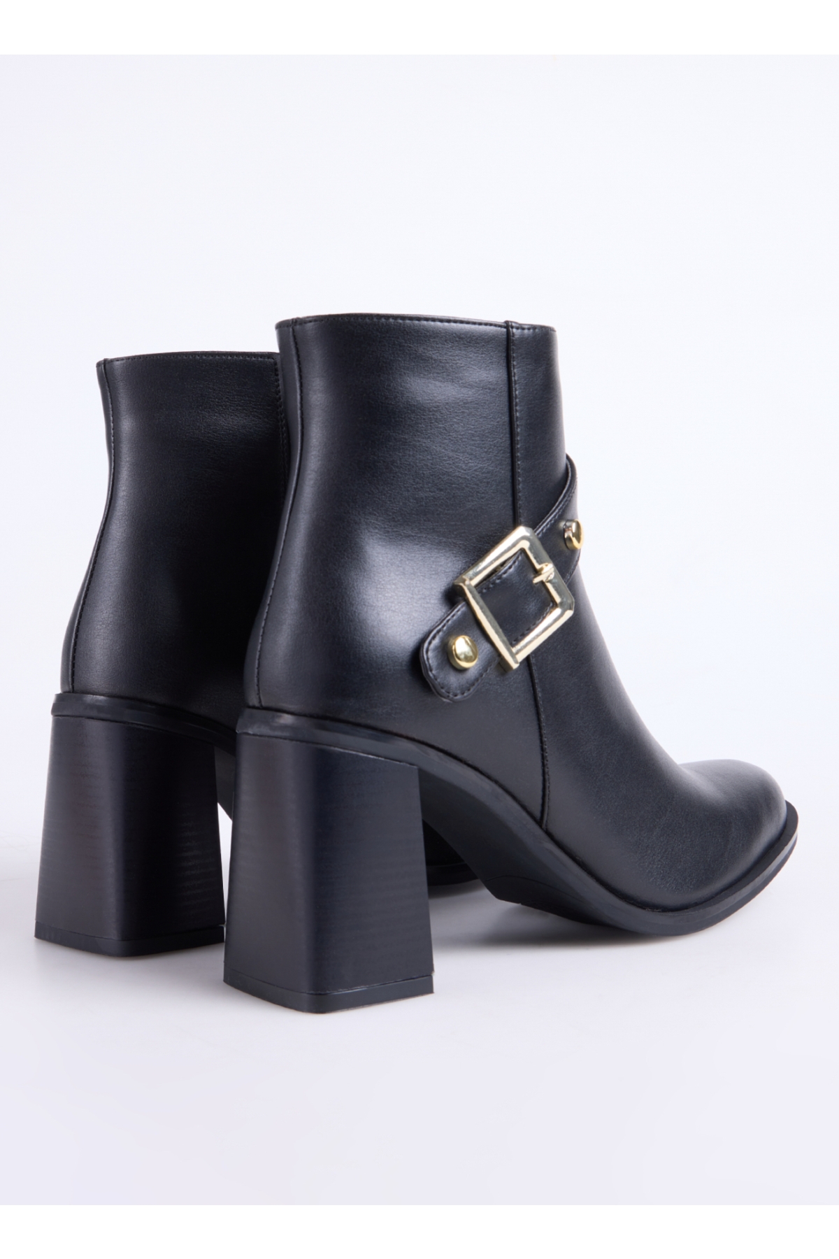 Siyah Kadın Topuklu Bot BLOCK-BLENID - Görsel 4