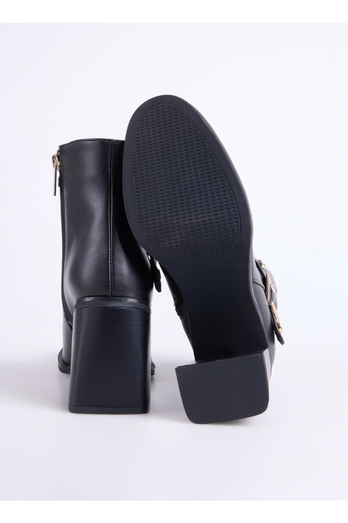 Siyah Kadın Topuklu Bot BLOCK-BLENID - Görsel 5