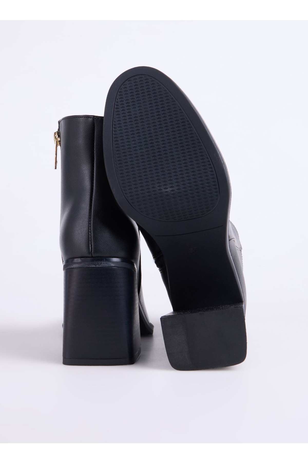 Siyah Kadın Topuklu Bot BLOCK-BELLA - Görsel 5