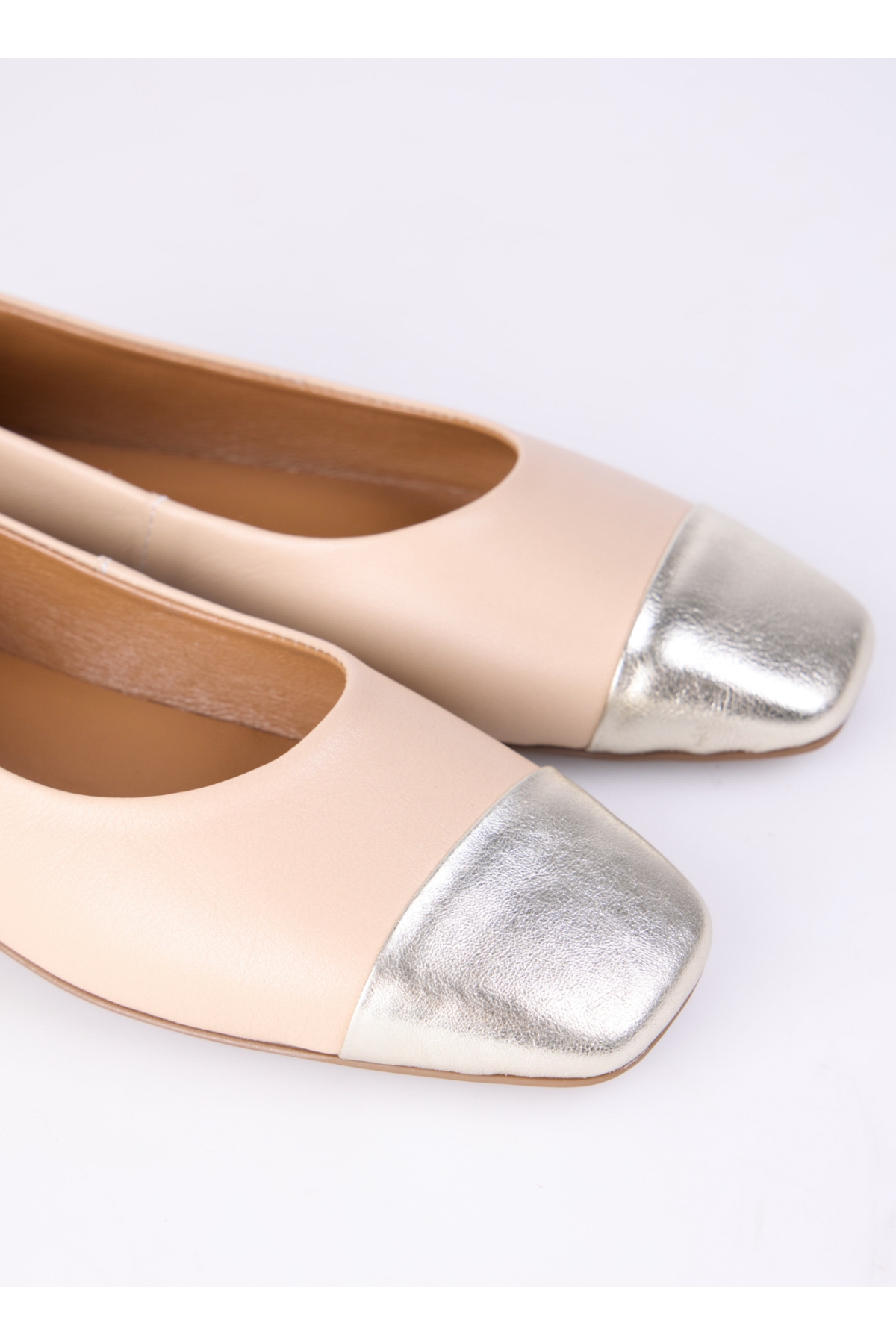 Deri Deri Bej Kadın Babet D-EMERY - Görsel 6