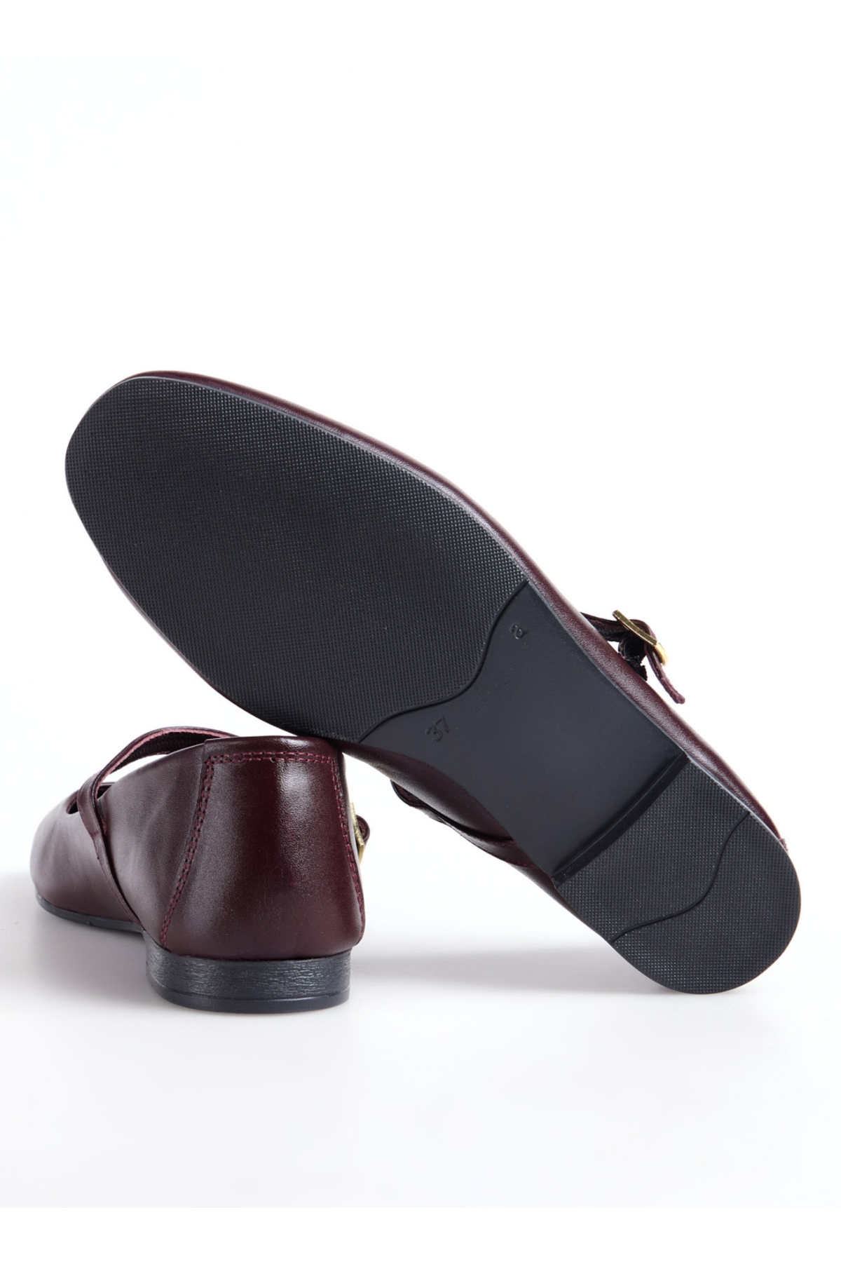 Deri Bordo Kadın Babet D-DERVILA - Görsel 3