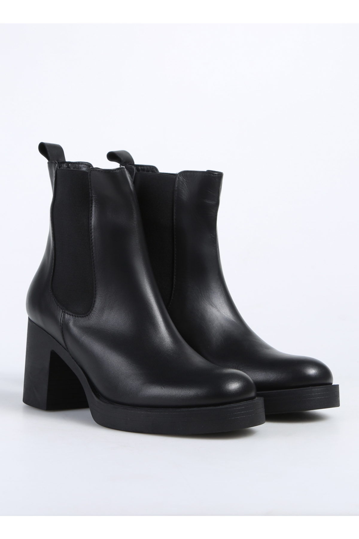 Siyah Kadın Deri Topuklu Bot D-ELAIN - Görsel 3