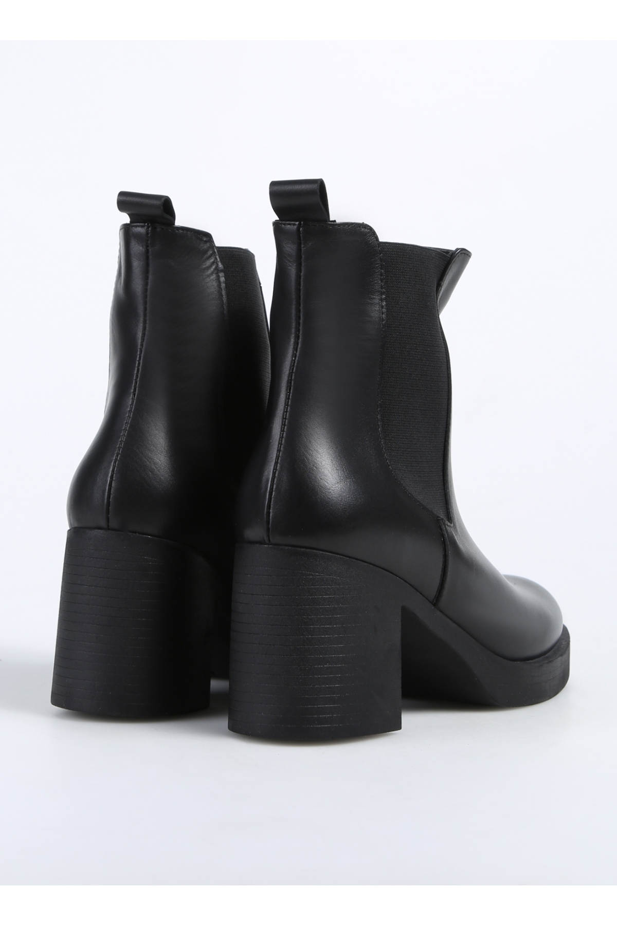 Siyah Kadın Deri Topuklu Bot D-ELAIN - Görsel 4