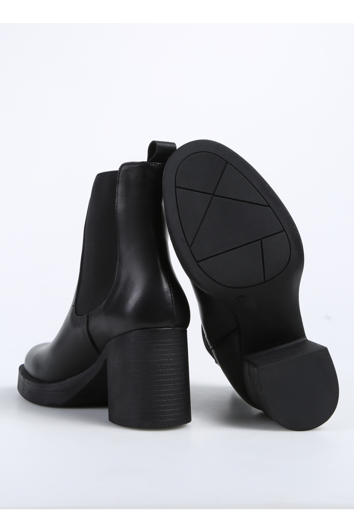 Siyah Kadın Deri Topuklu Bot D-ELAIN - Görsel 5